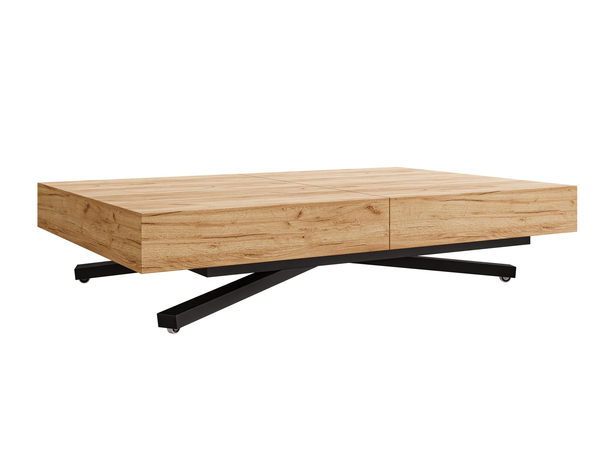 Kihajtható dohányzóasztal Oswego 176 (Kézműves aranytölgy)