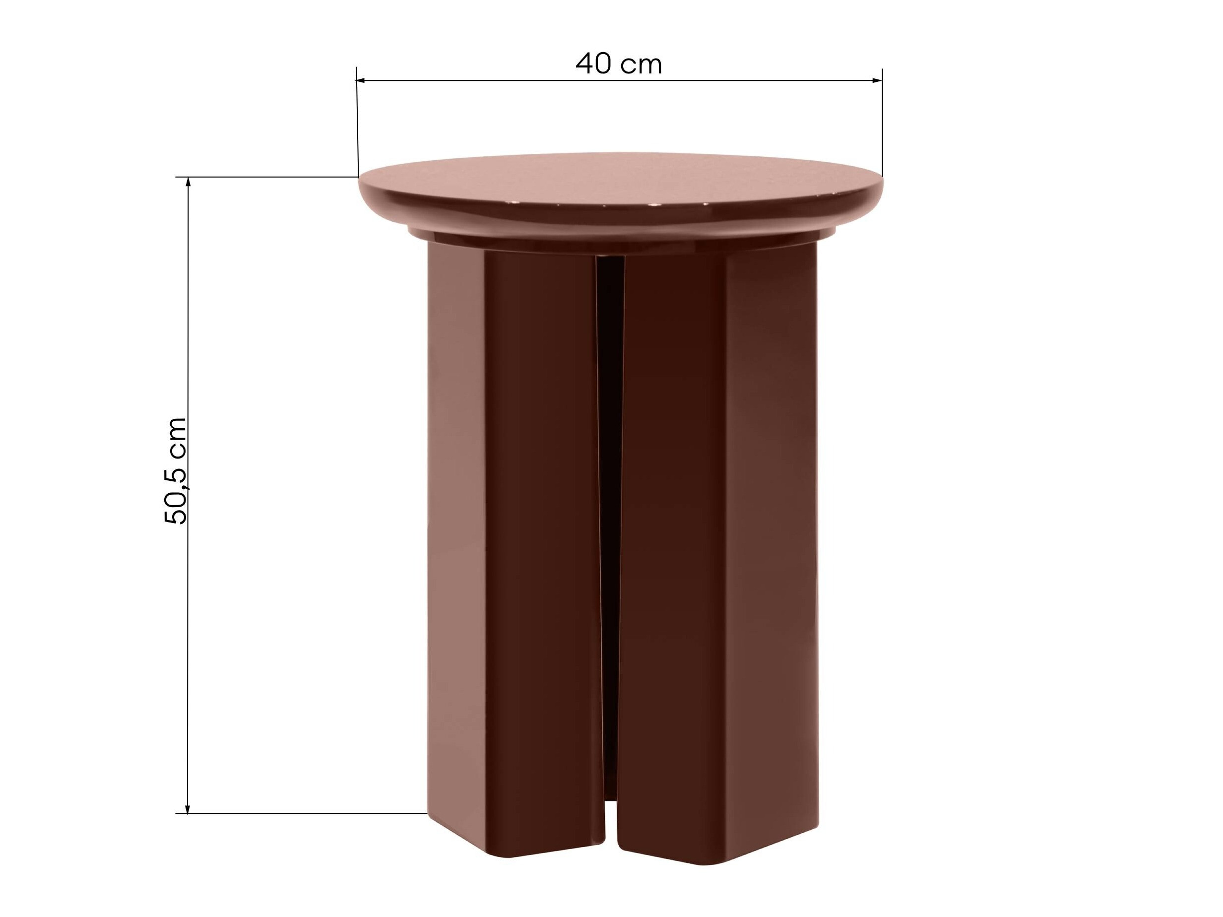 Kisasztal Burleson 579 (Fényes bordó)