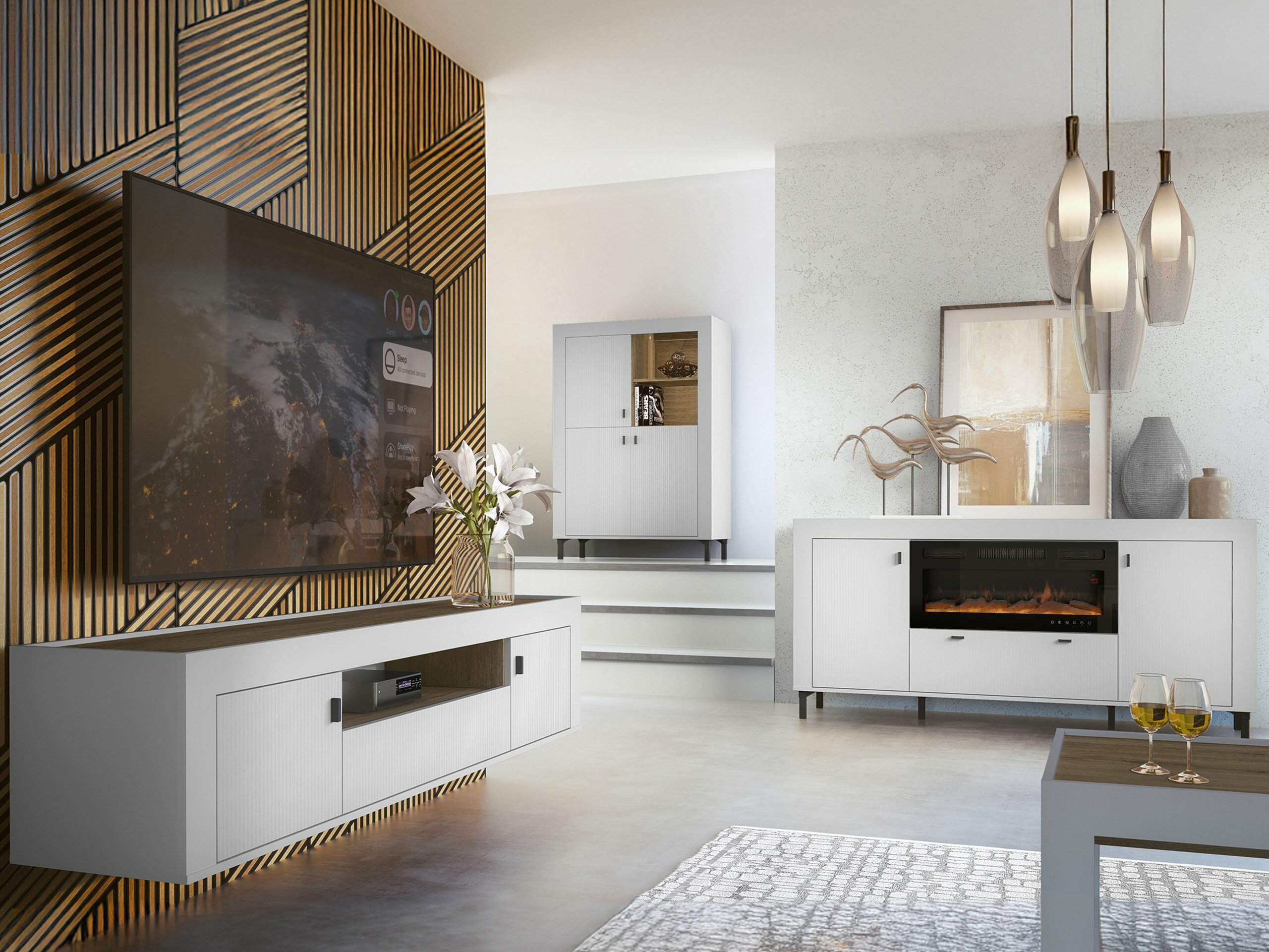 Nappali szett Mormavu 115 (Matt fehér)