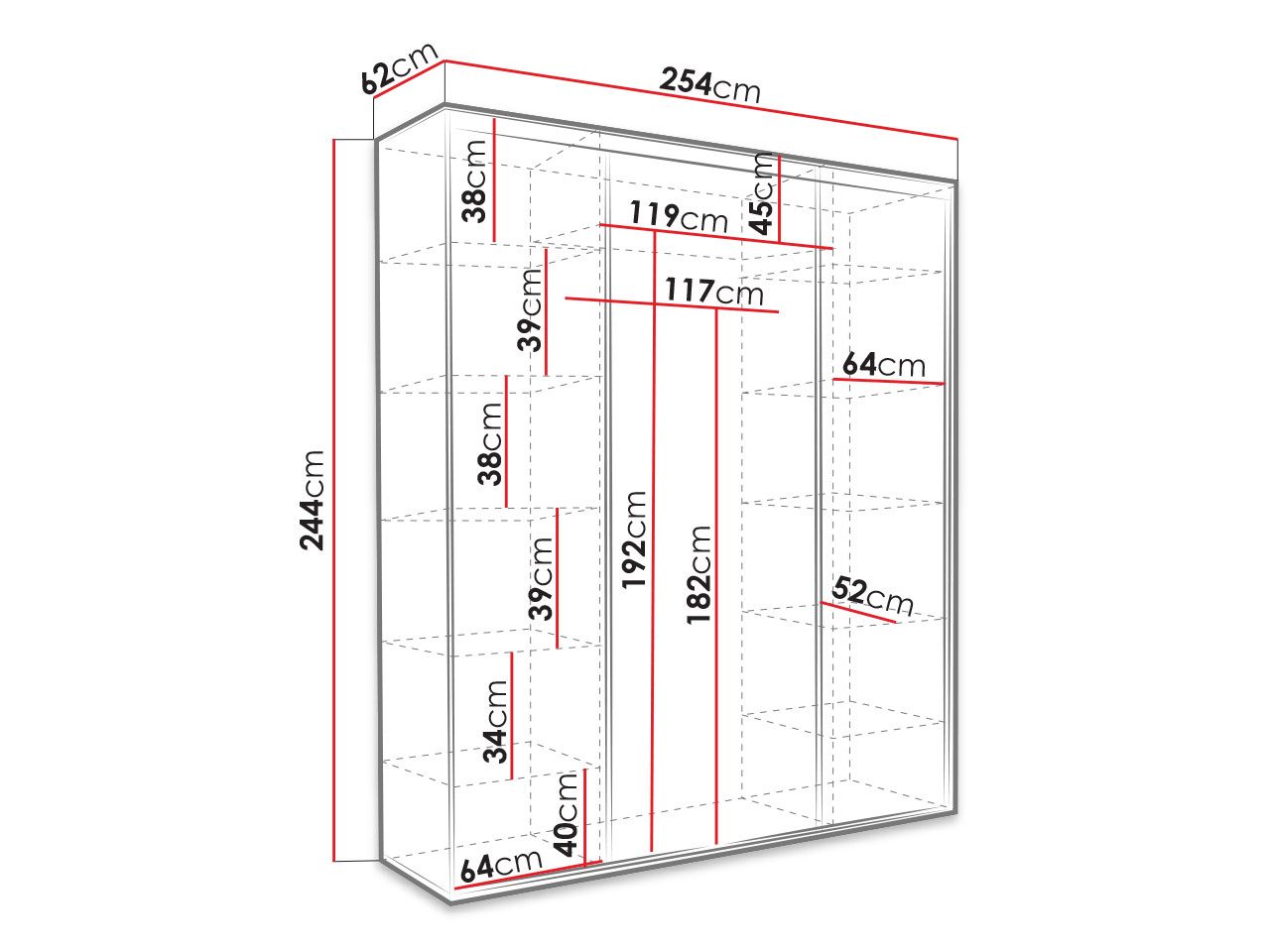 Gardróbszekrény SH11245