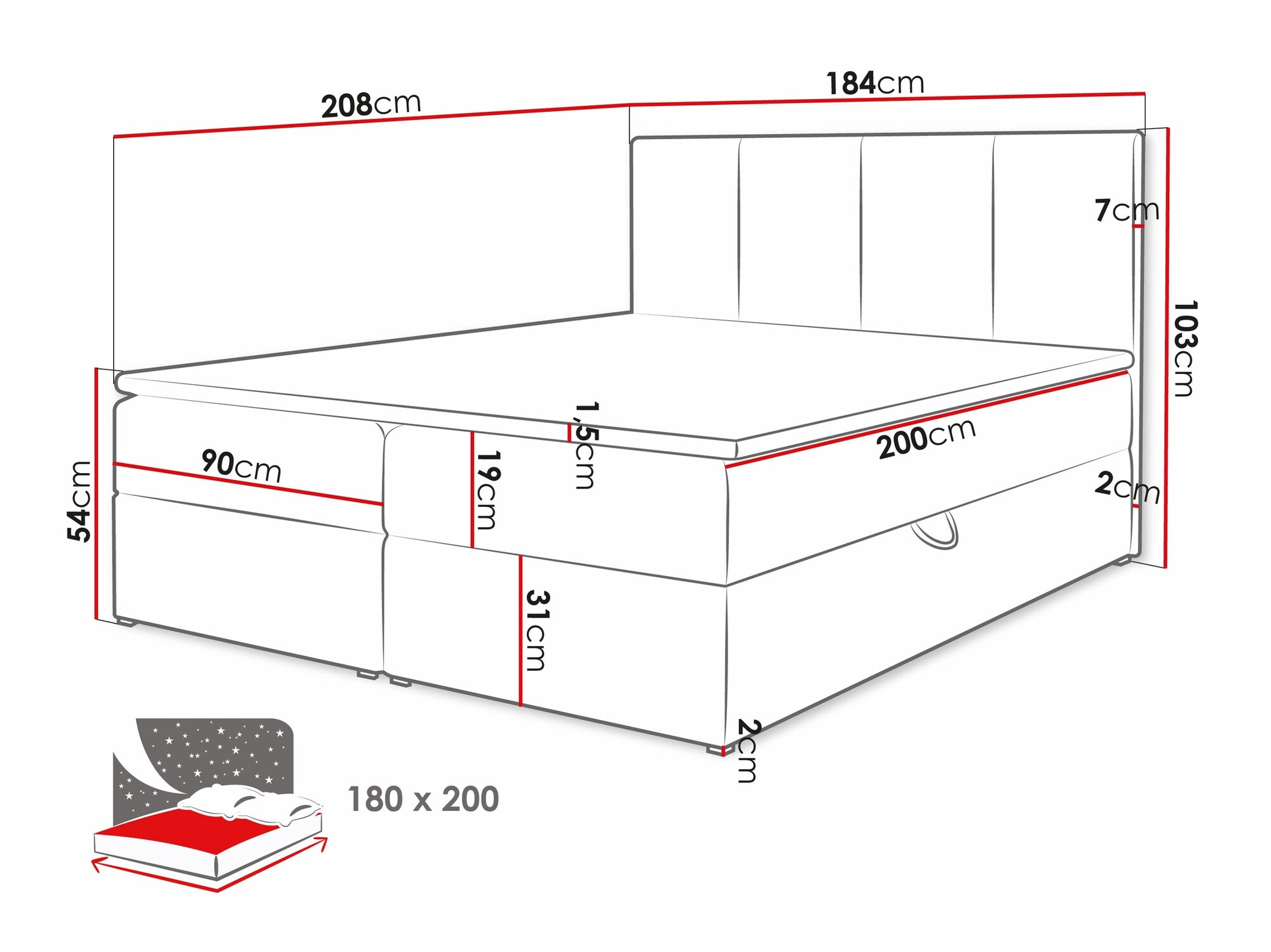 Kontinentális ágy SH11259