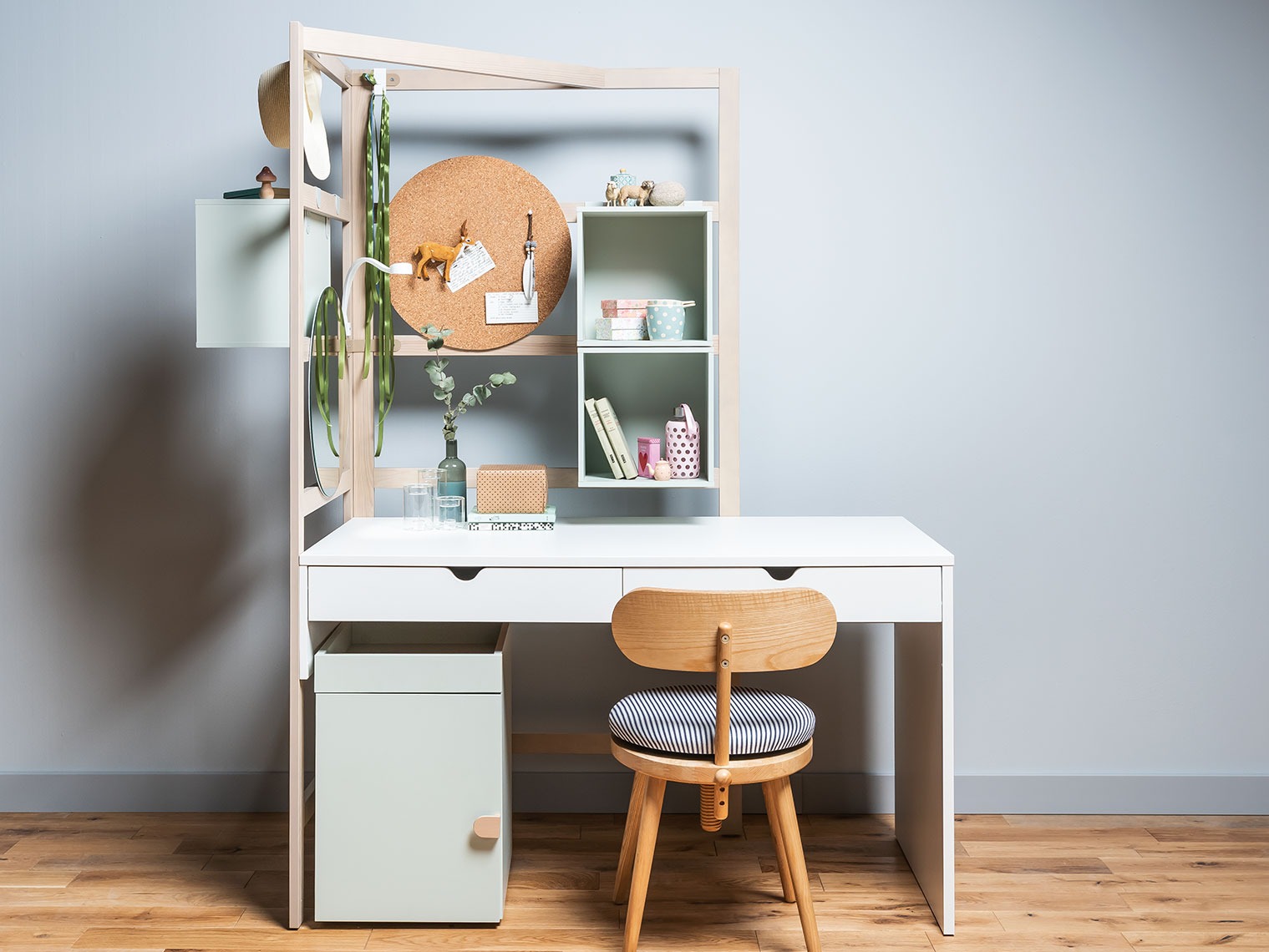 Szekrény Nutese 100 (Világos menta)