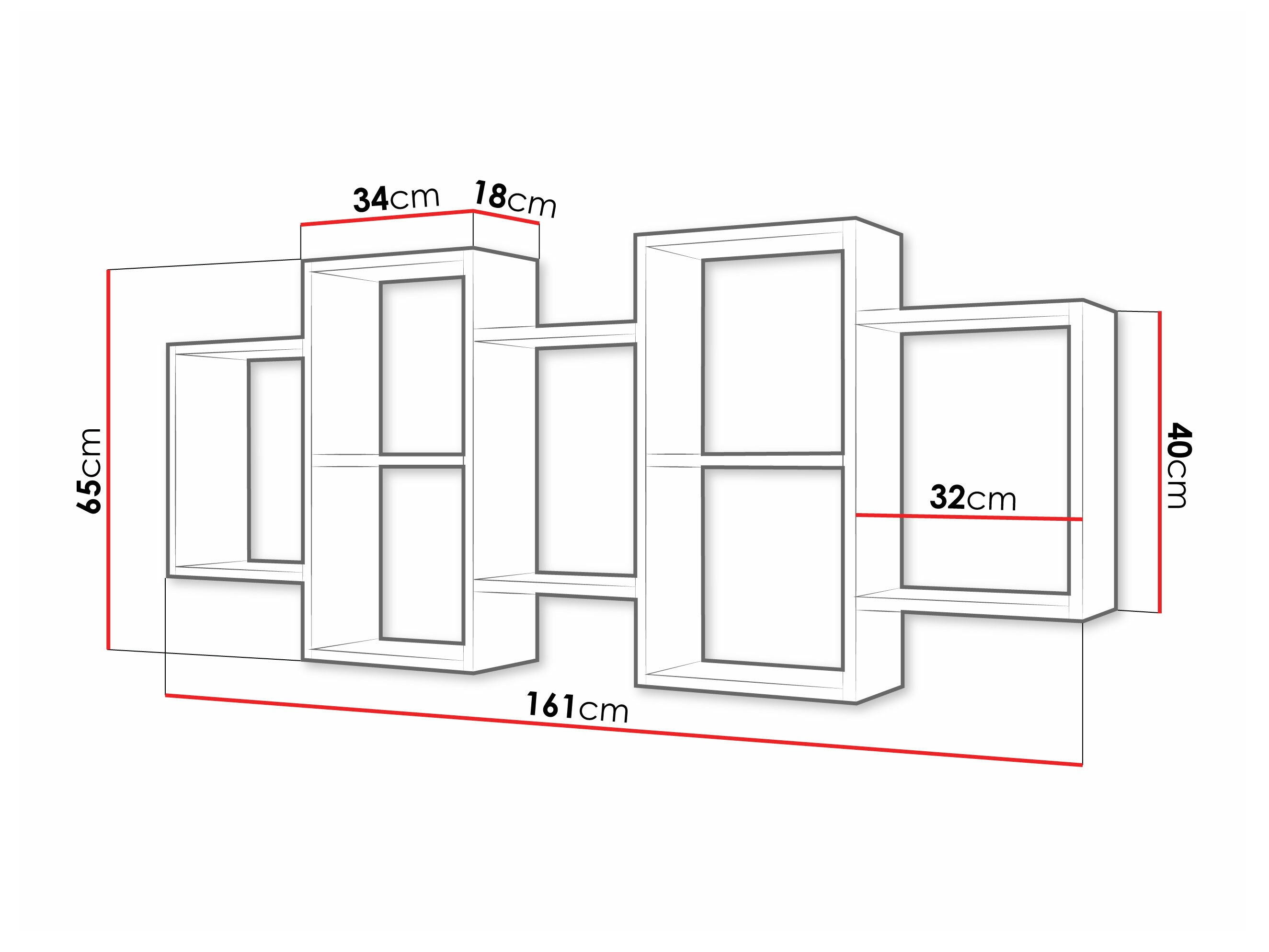Fali polc Lexicon (Fehér)