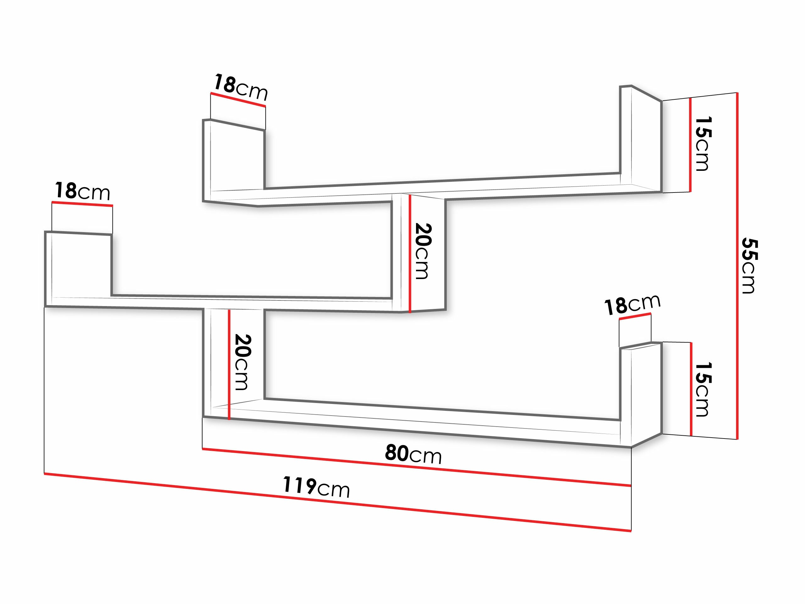 Fali polc Lexicon I (Sonoma tölgy)