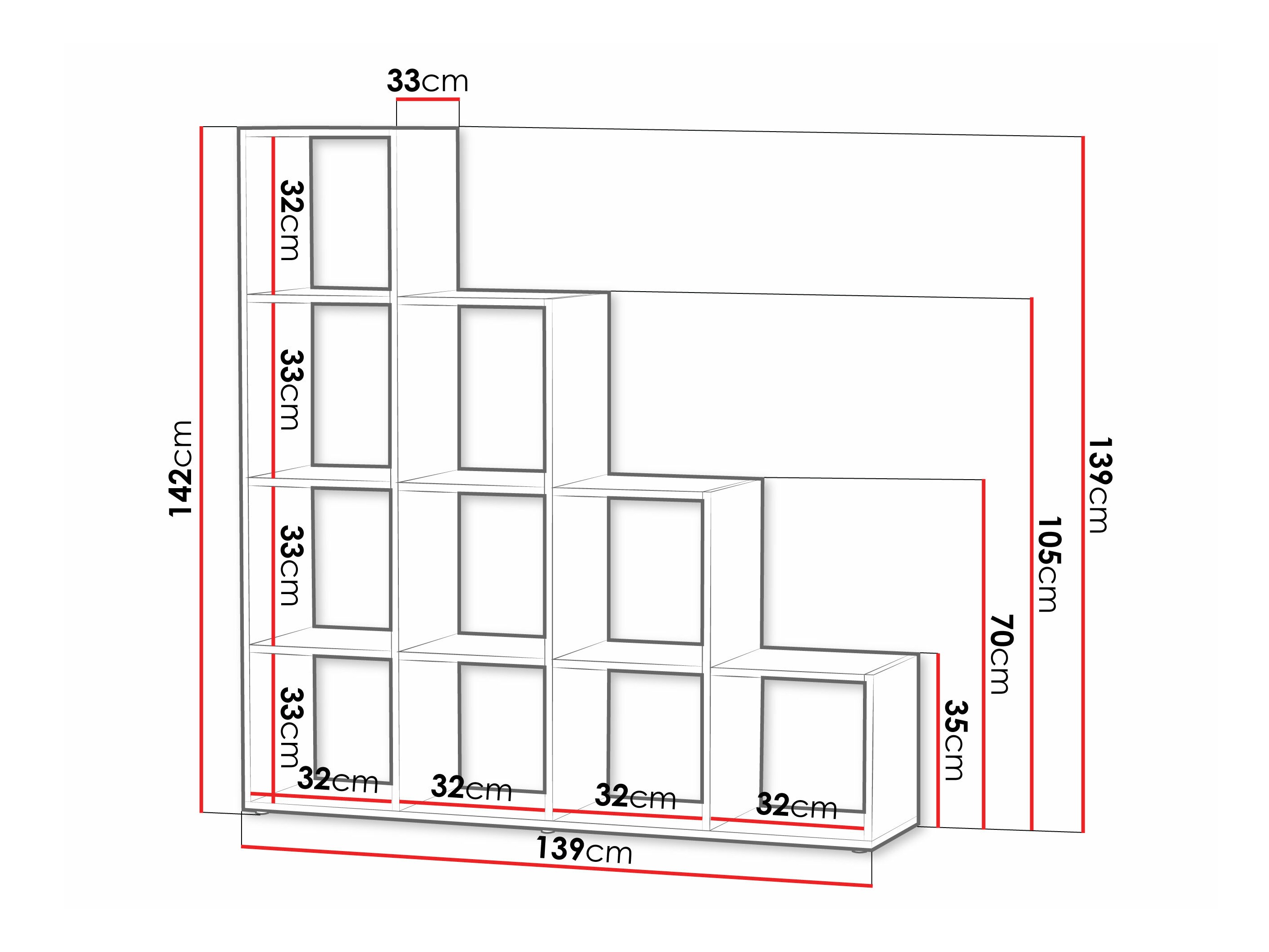 Könyvespolc Sarasota 111 (Fehér)