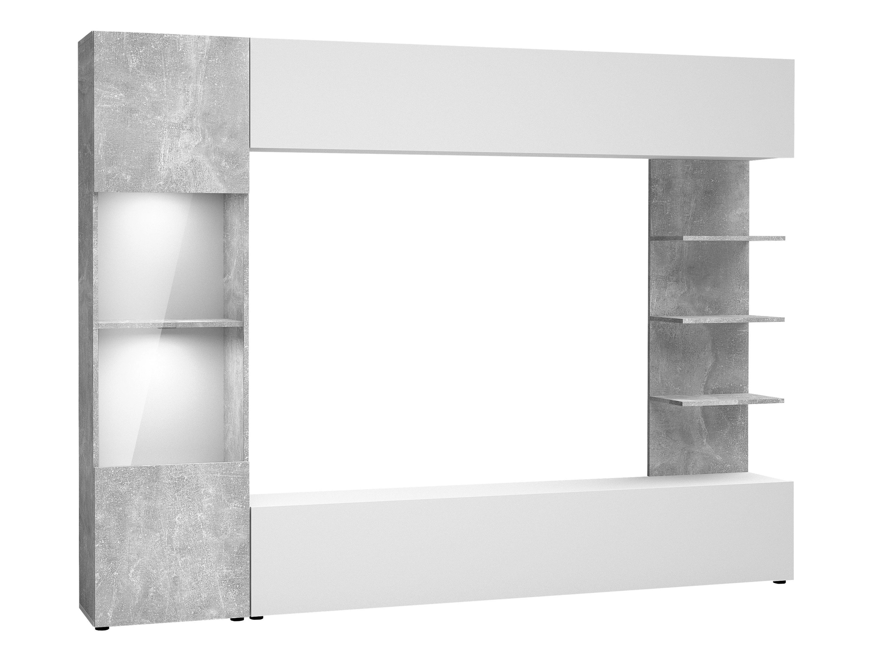 Nappali szett Comfivo 210 (Fehér + Beton)