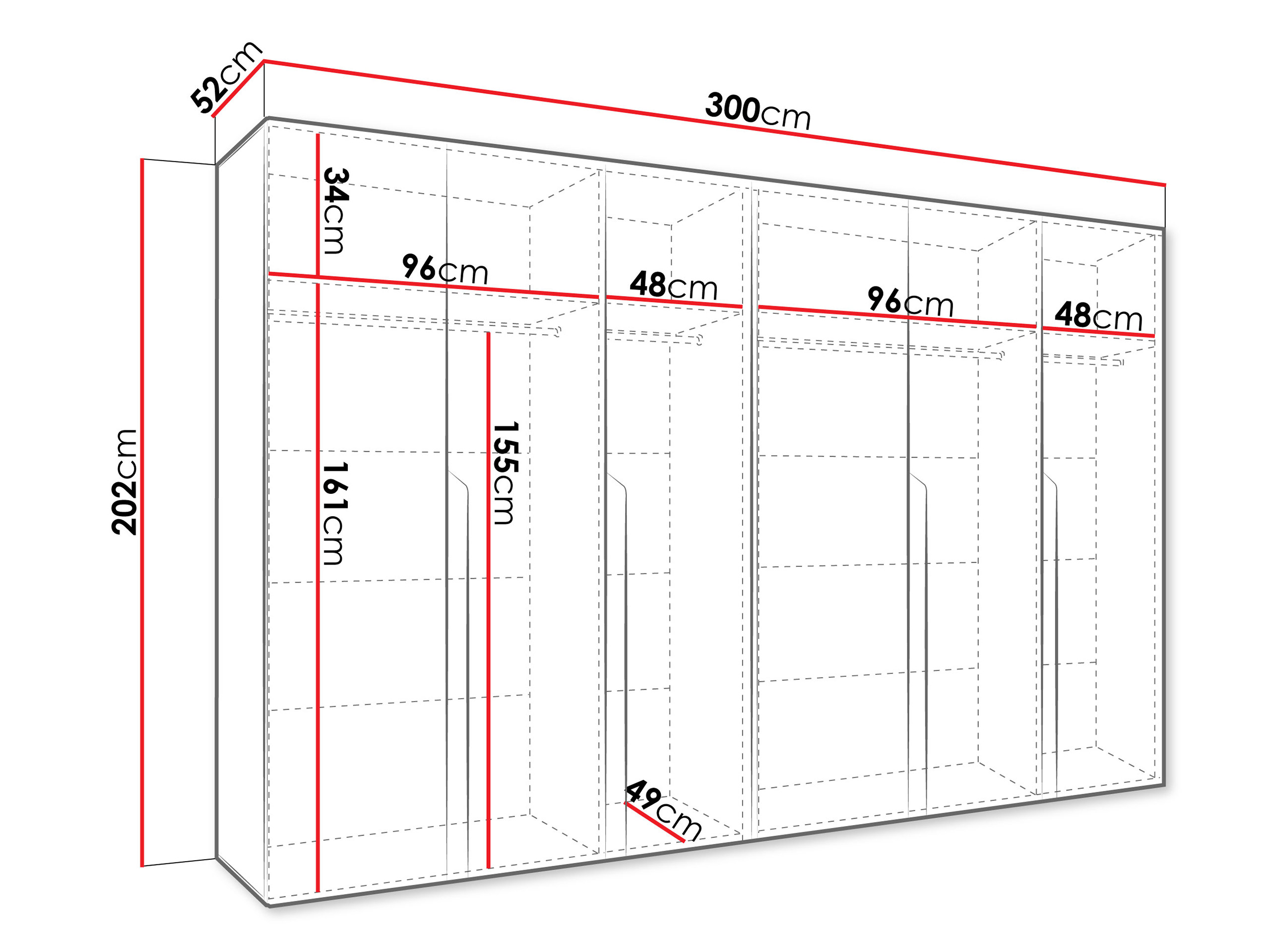 Gardróbszekrény Hartford 583 (Kasmír)