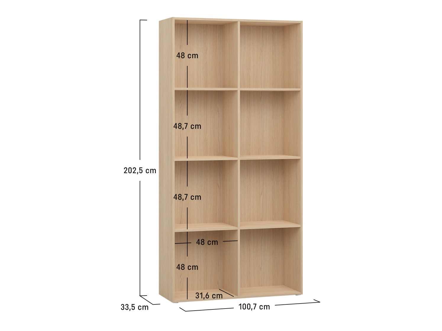 Könyvespolc Tornolo 101 (Szürke)