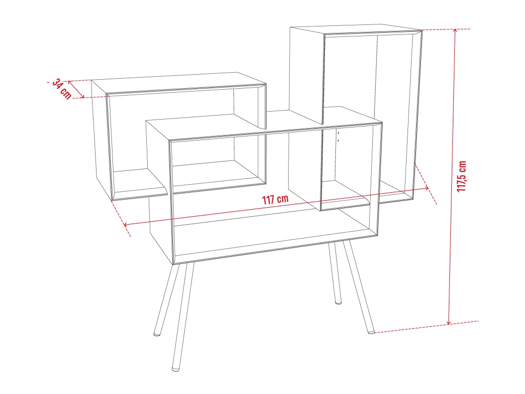 Könyvespolc Valdosta 102