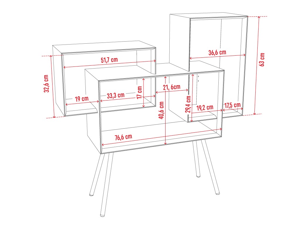 Könyvespolc Valdosta 102
