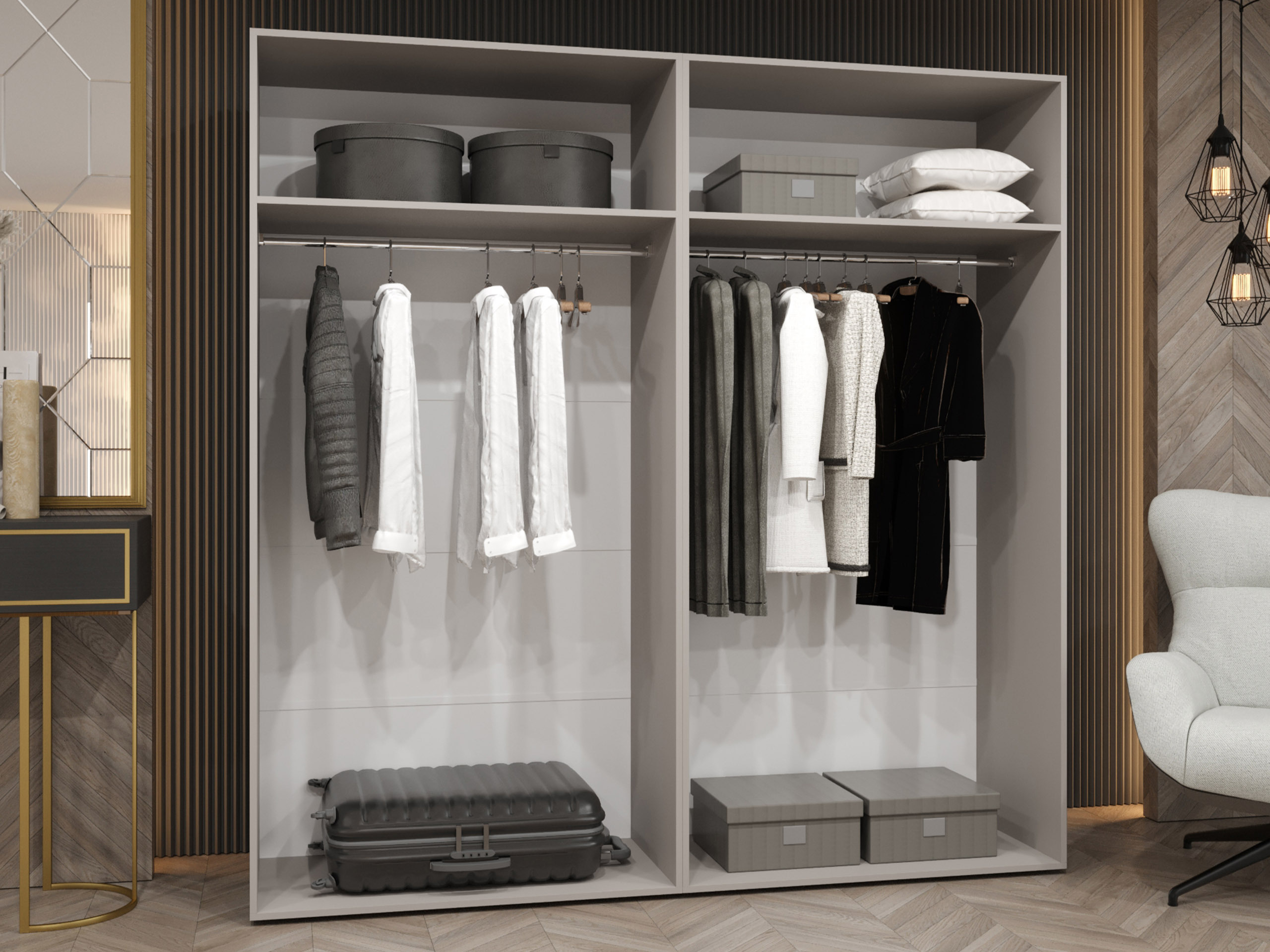 Gardróbszekrény Hartford 586 (Fekete)