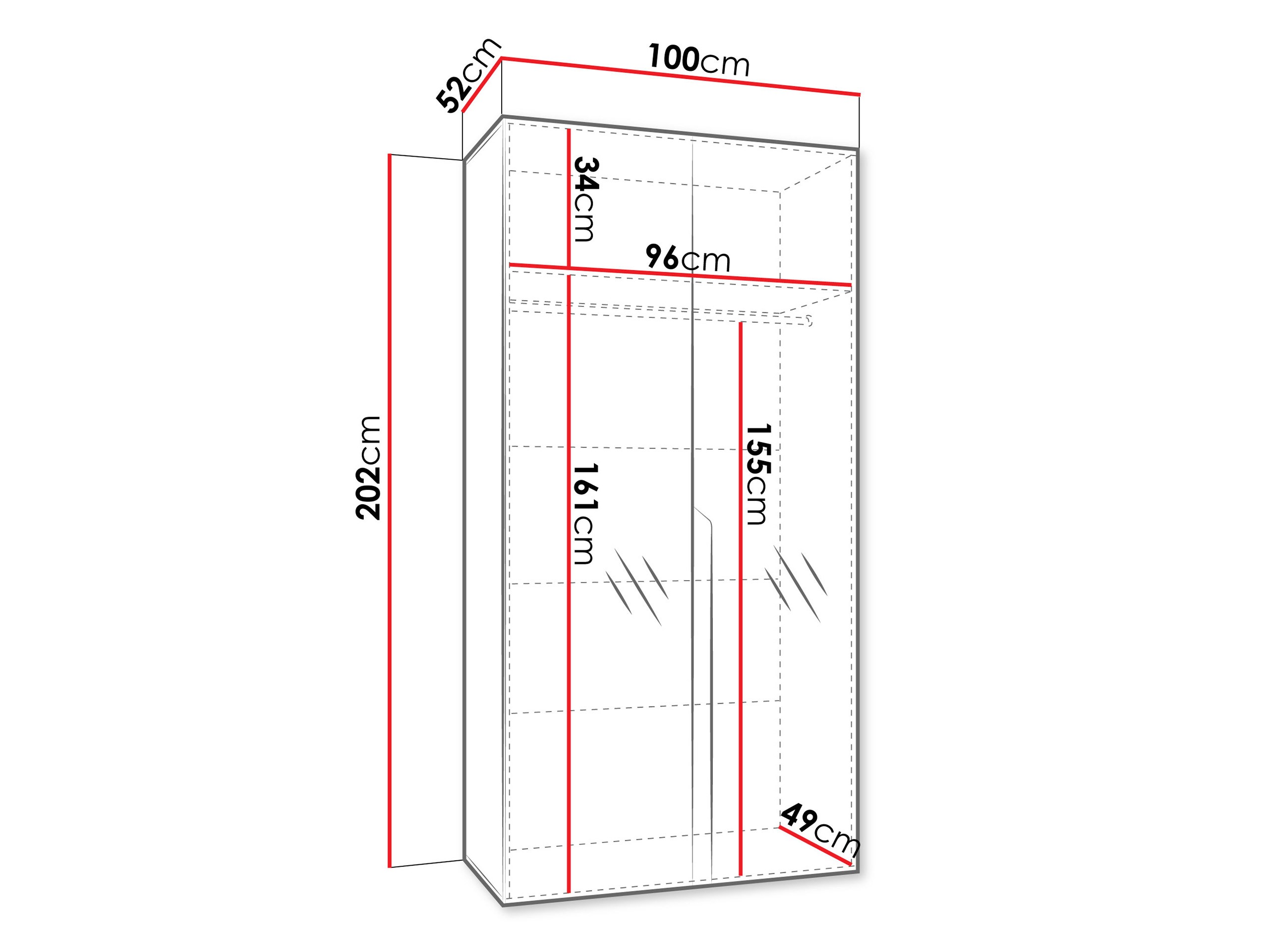 Gardróbszekrény Hartford 589 (Fehér)