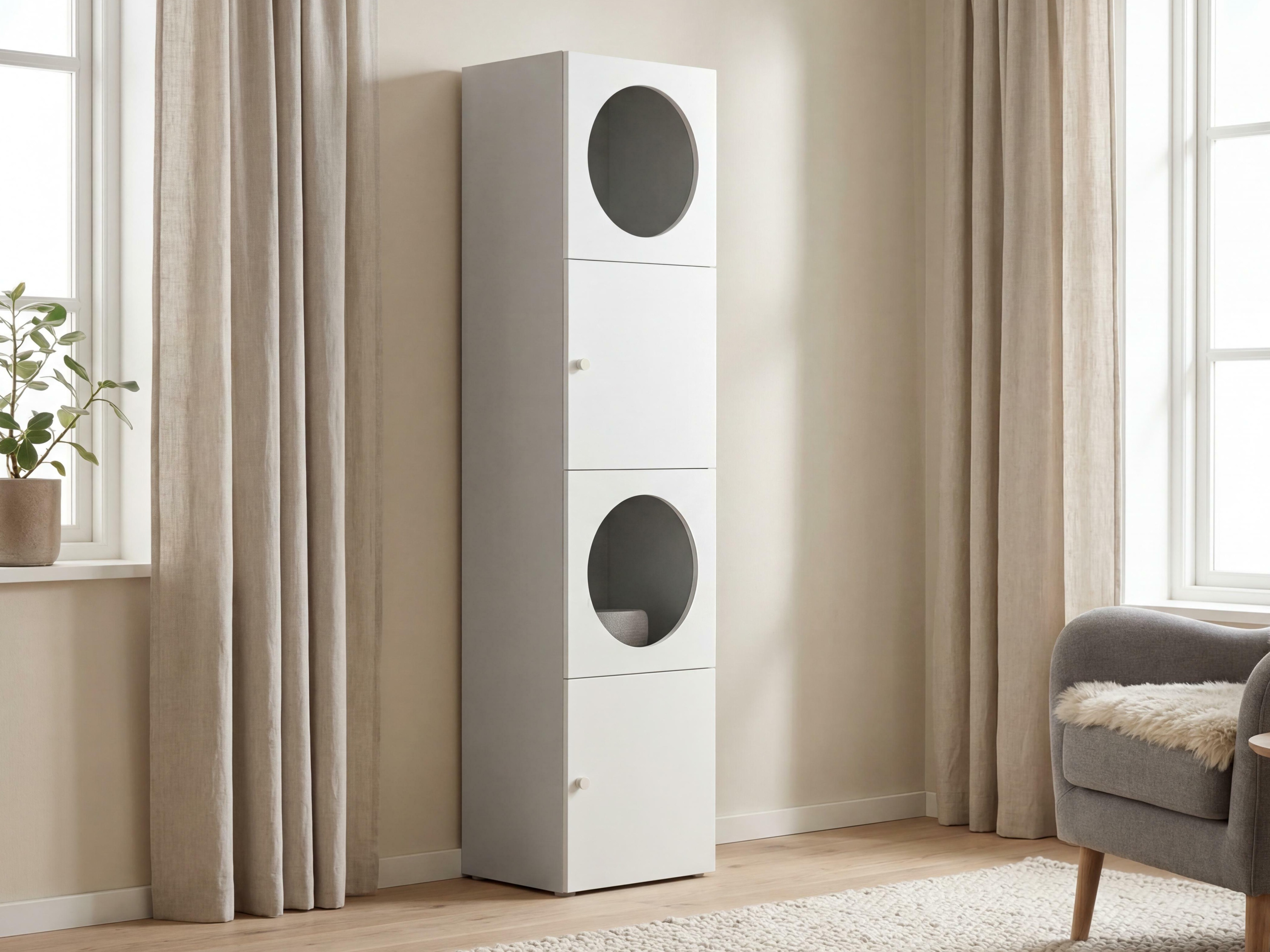 Könyvespolc Tornolo 105 (Szürke + Fehér)