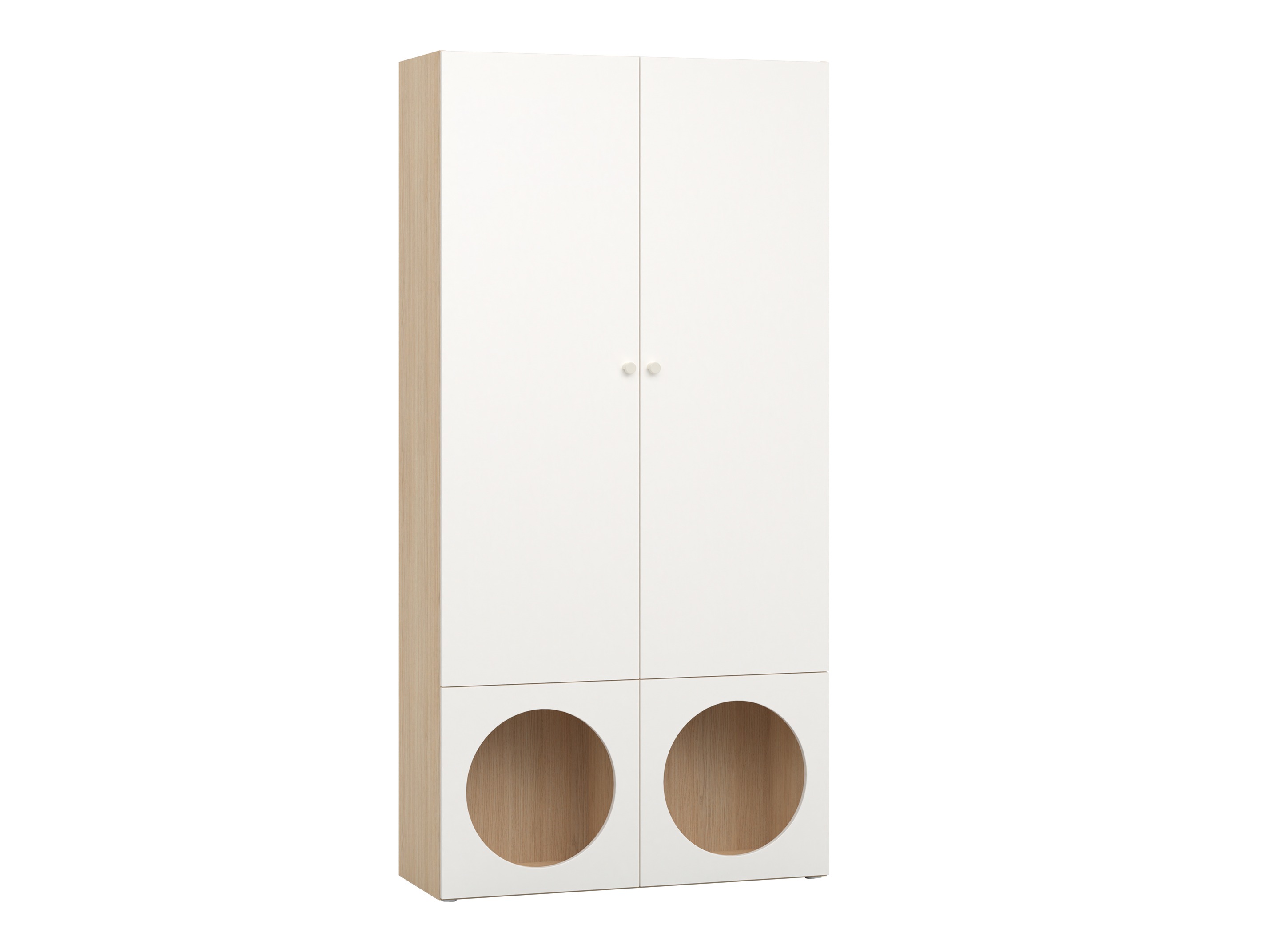 Könyvespolc Tornolo 106 (Tölgy világos + Fehér)