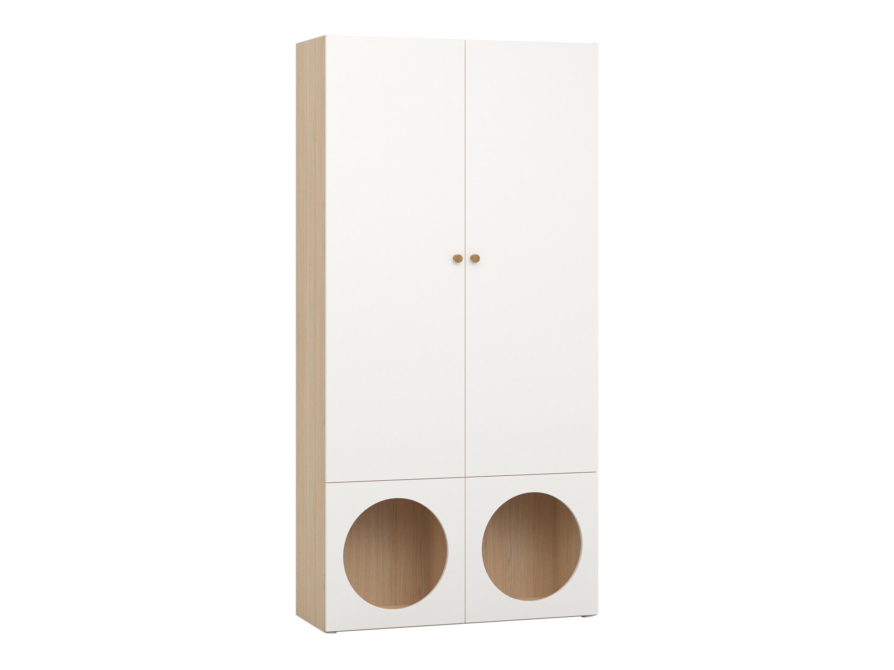 Könyvespolc Tornolo 106 (Tölgy világos + Fehér)