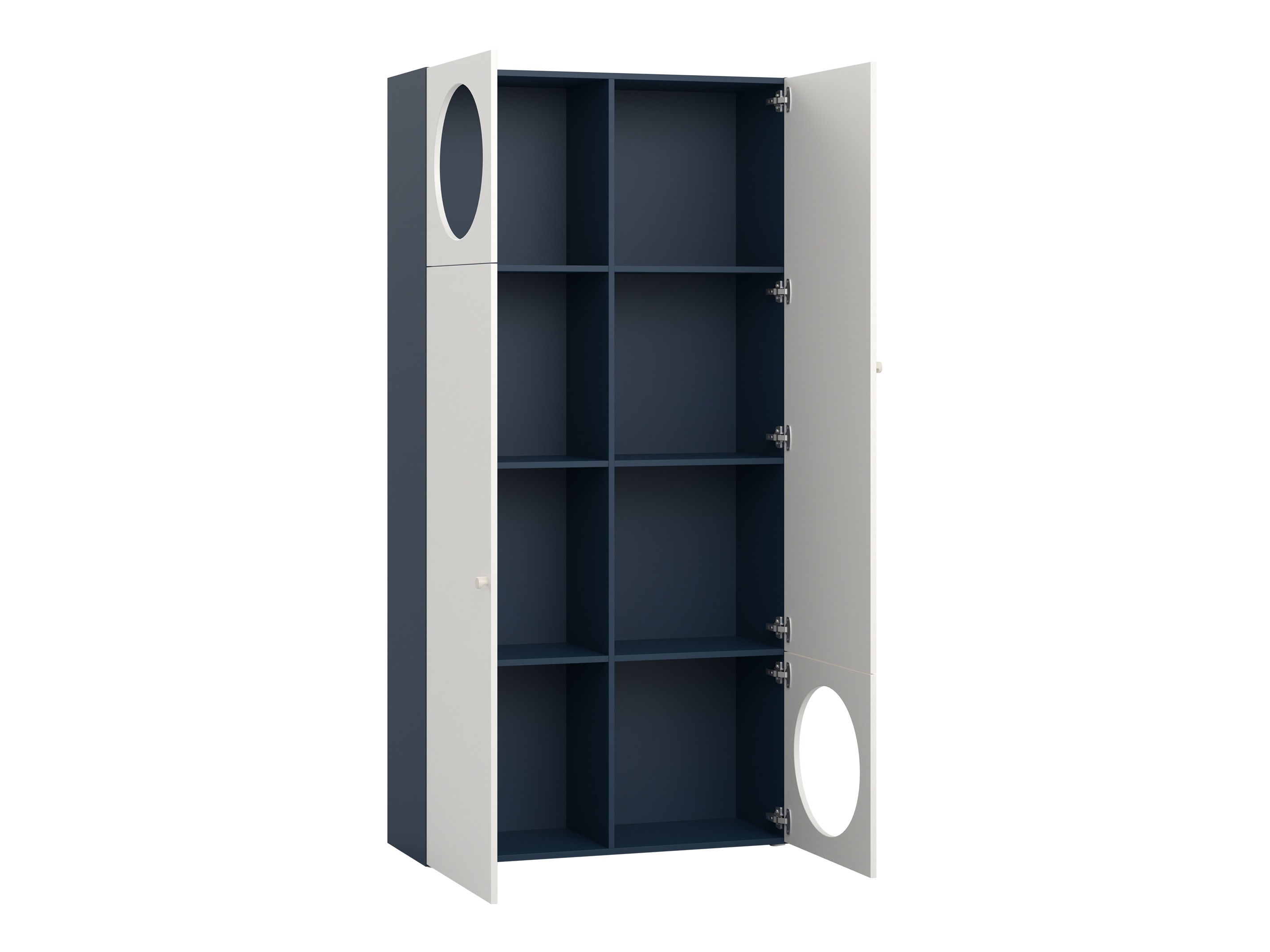 Könyvespolc Tornolo 107 (Indigó + Fehér)