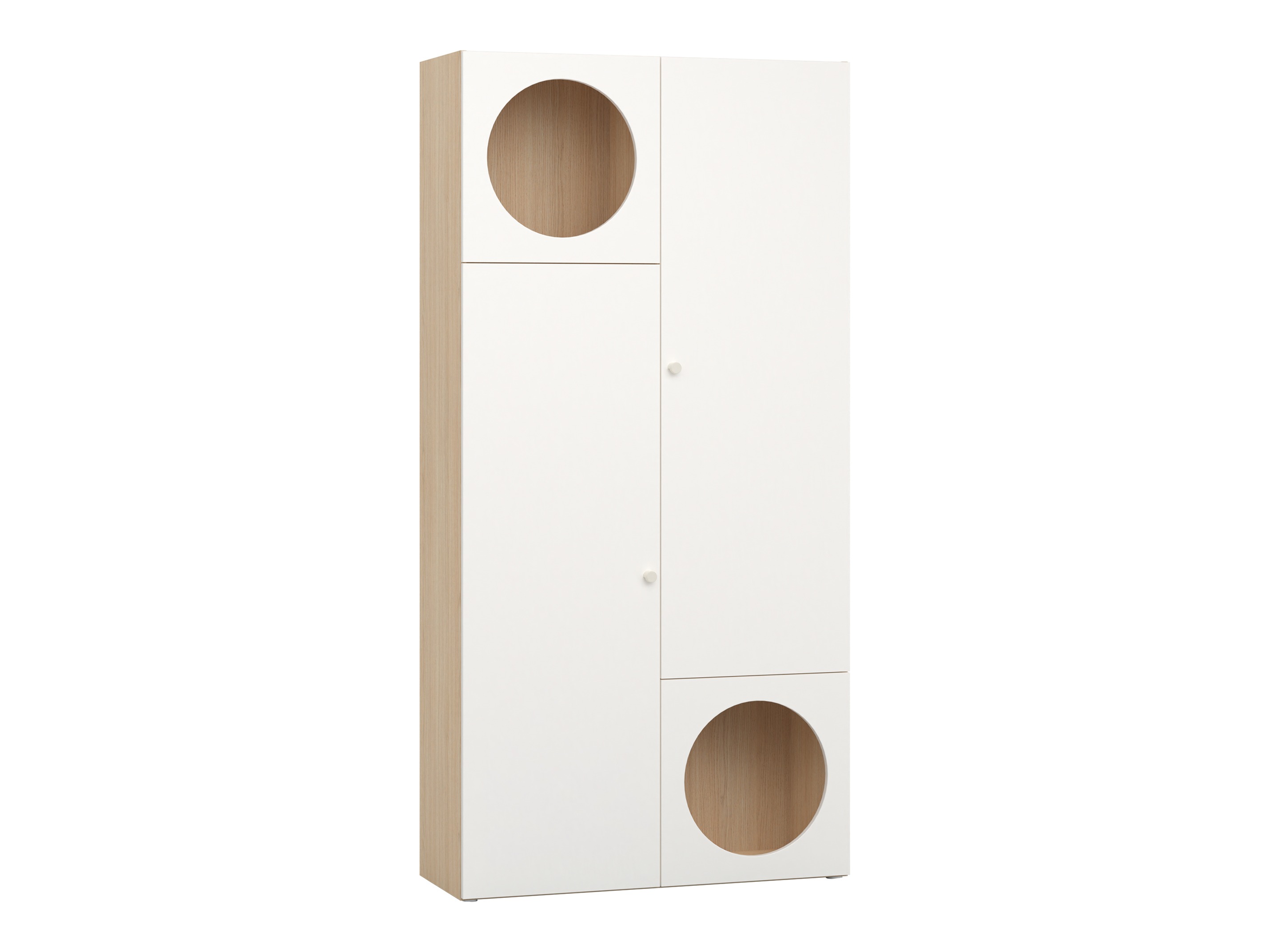 Könyvespolc Tornolo 107 (Világos tölgy + Fehér)