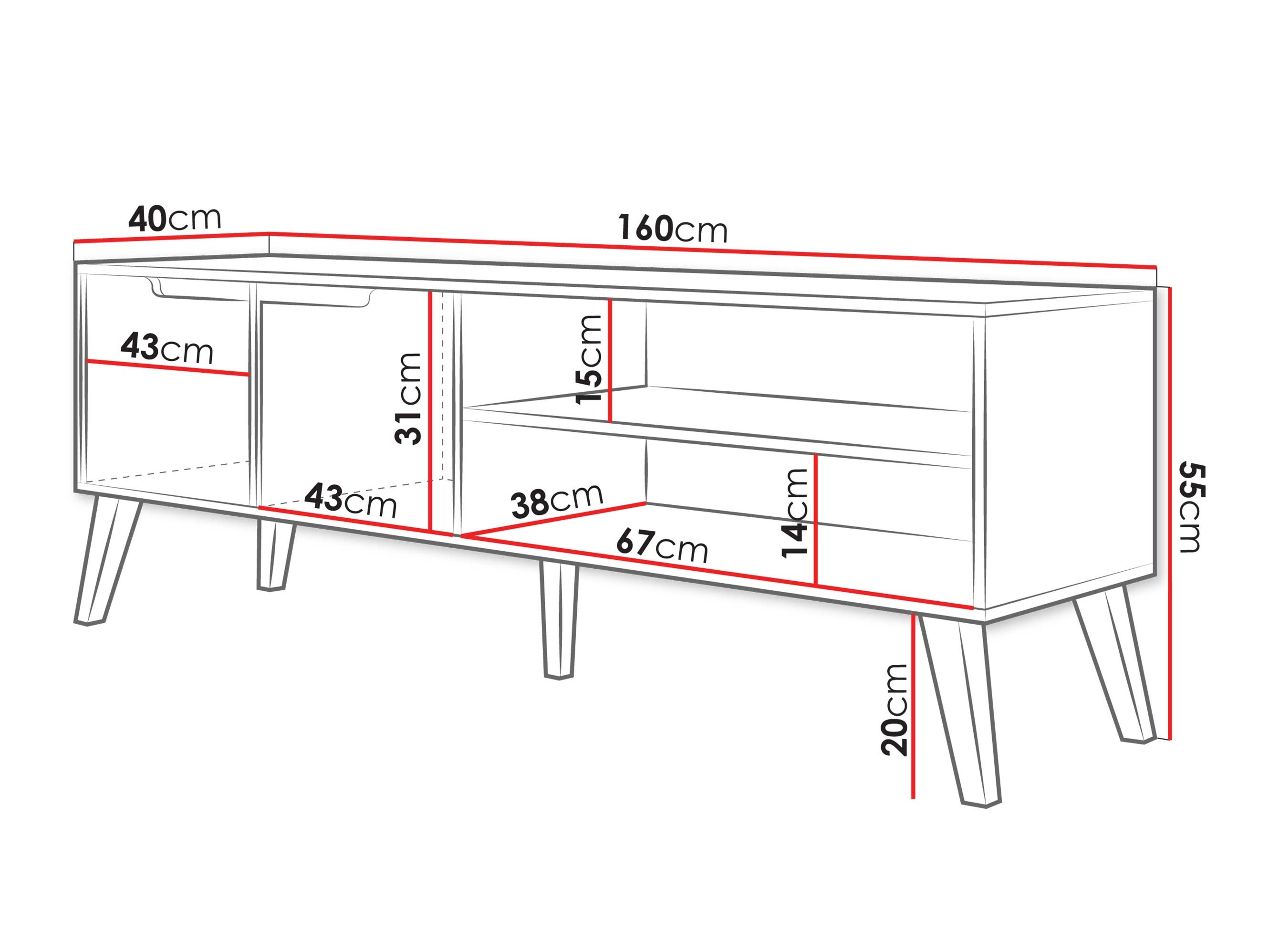 TV-állvány Elbtive 100 (Kasmír)