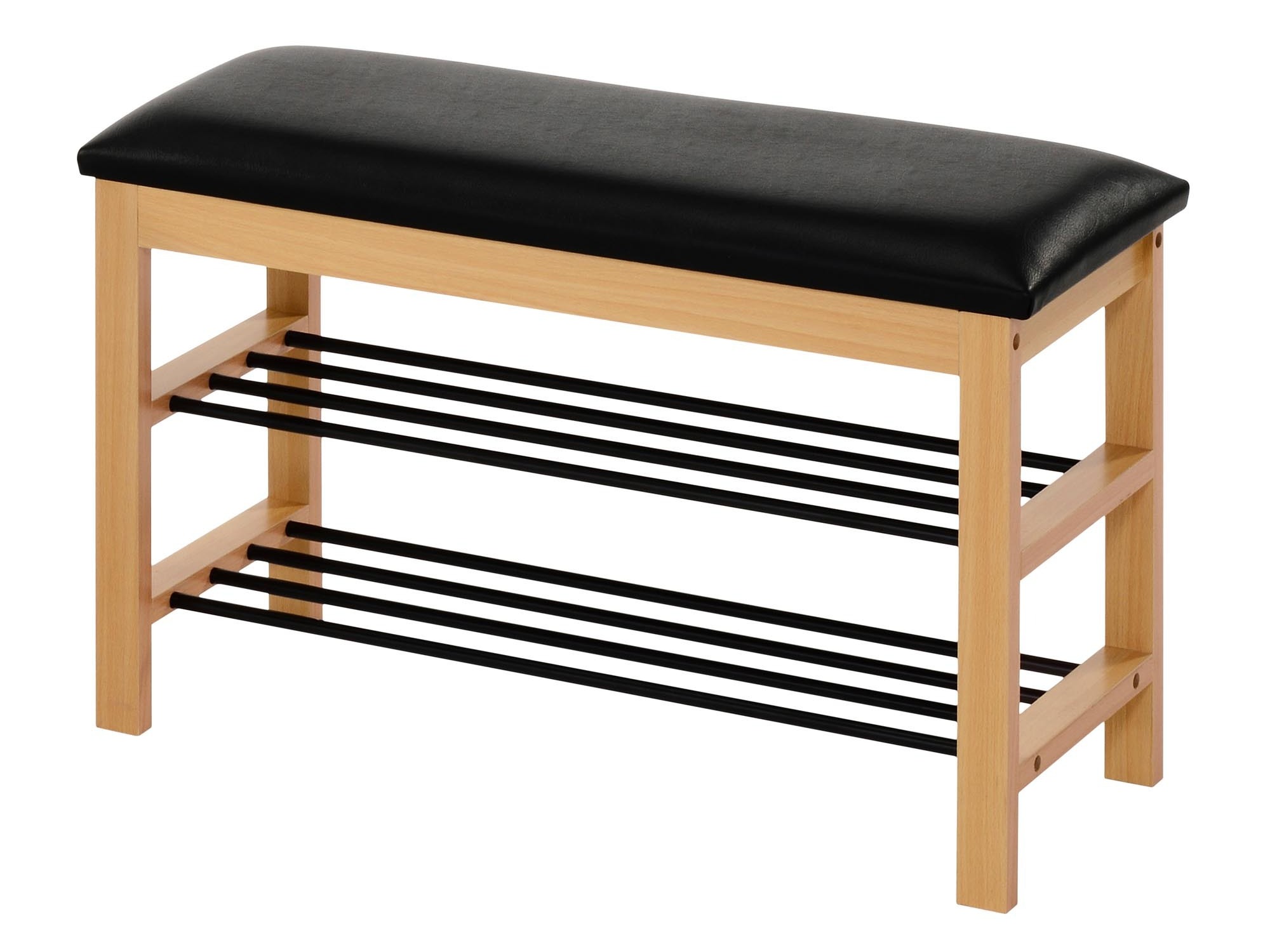 Cipőtároló Houston 967 (Tömörfa + Fekete)