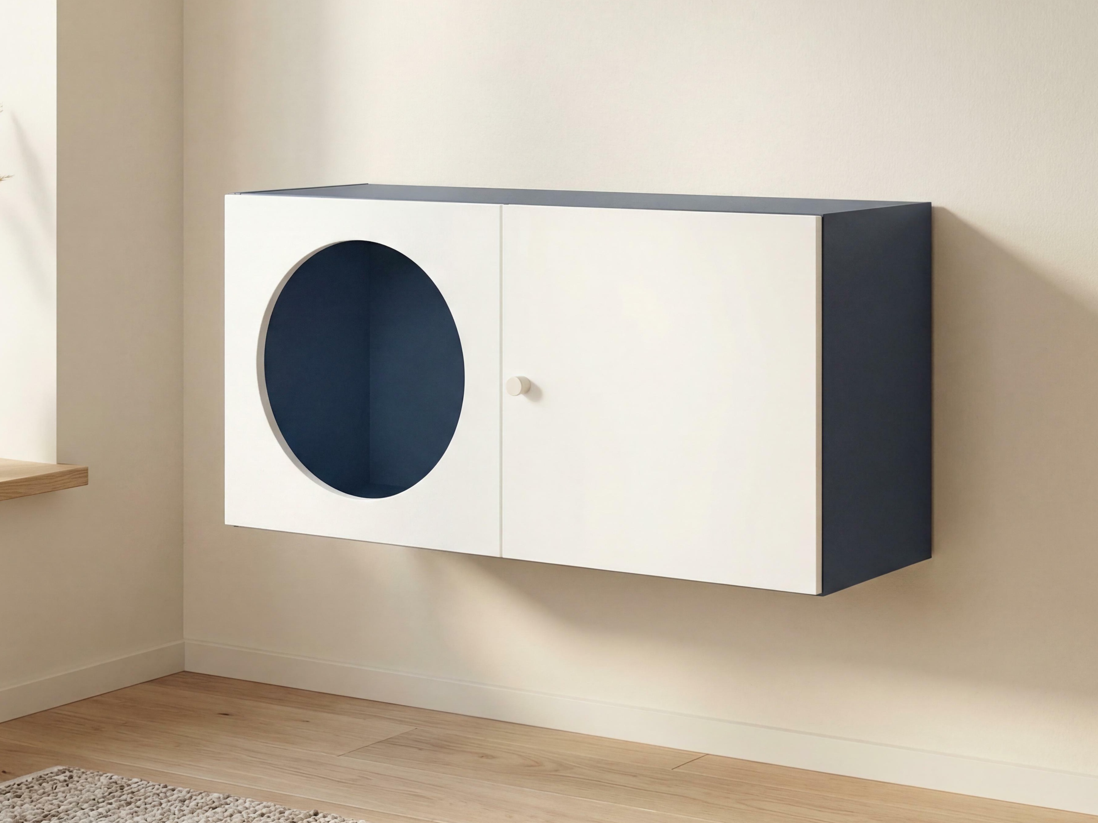 Fali szekrény Tornolo 108 (Indigó + Fehér)