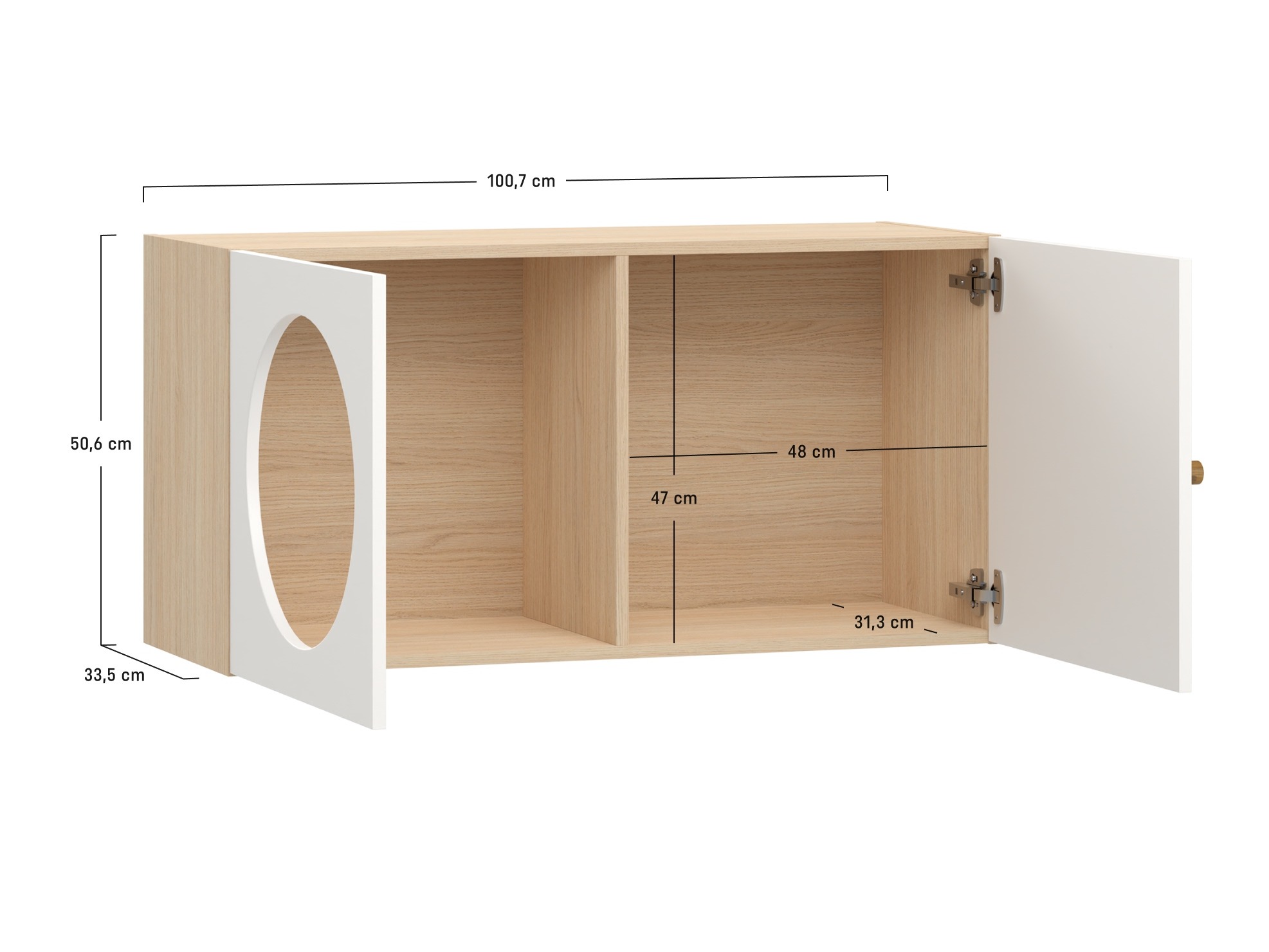 Fali szekrény Tornolo 108 (Indigó + Fehér)