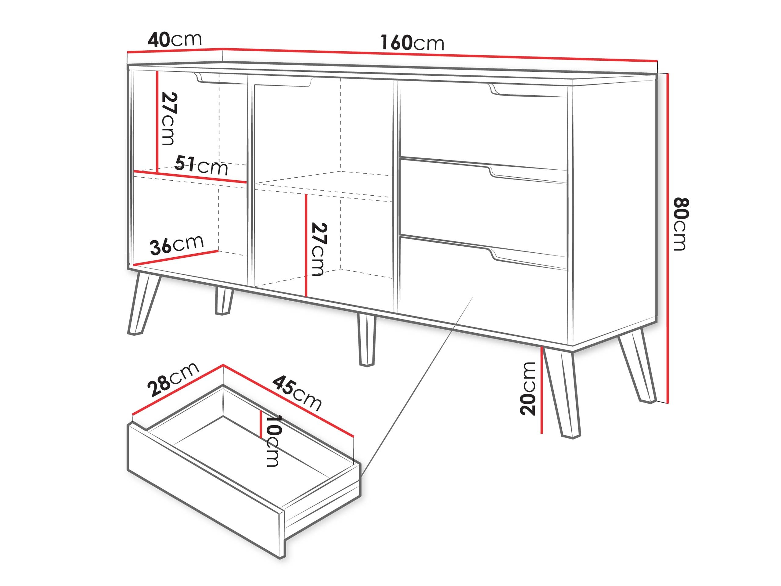 Komód Elbtive 102 (Kasmír)