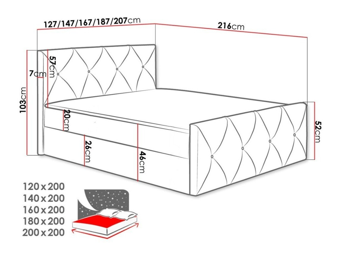 Kontinentális ágy SH11301