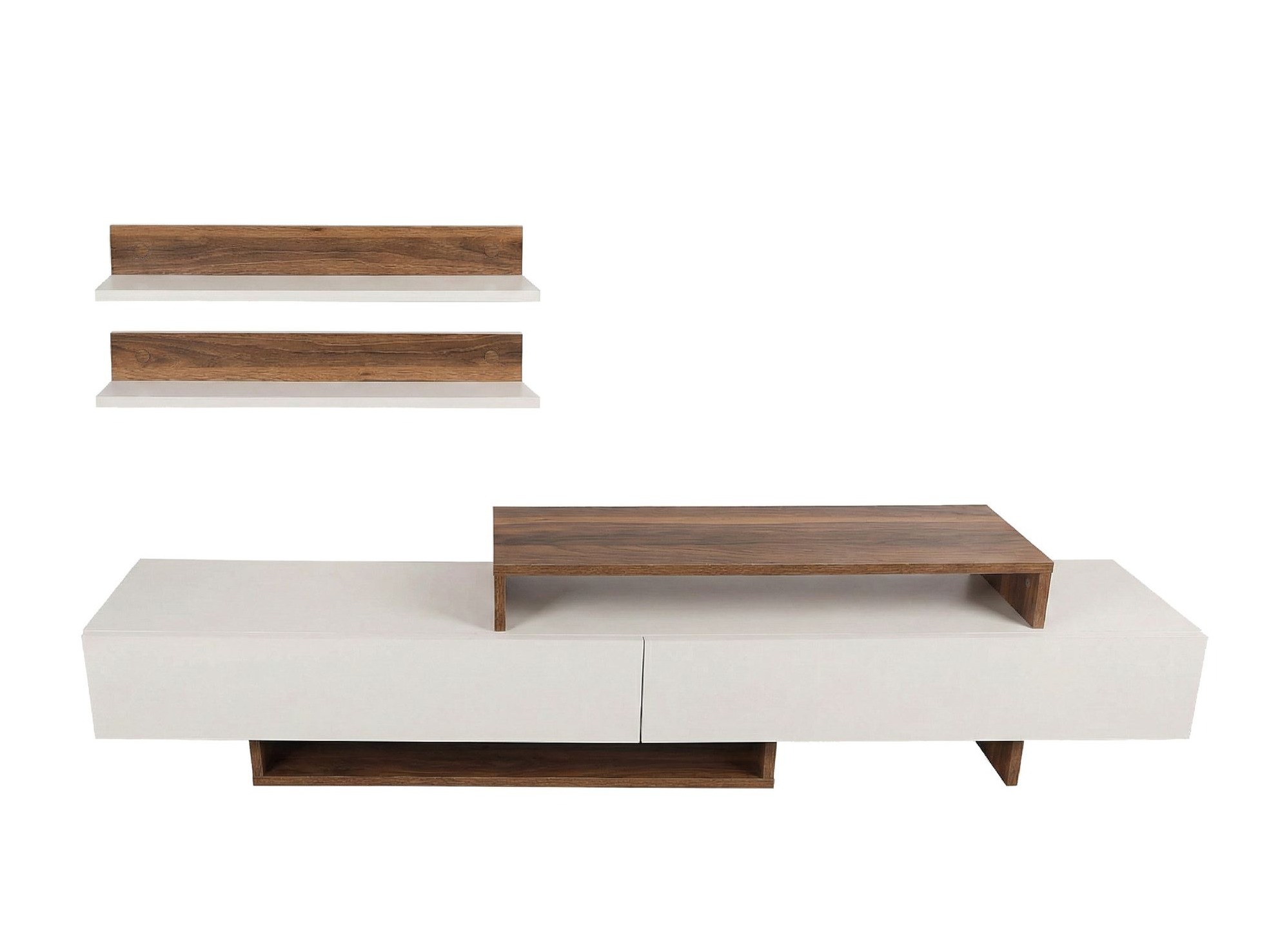 TV-állvány Kailua 998 (Fehér + Tikfa)