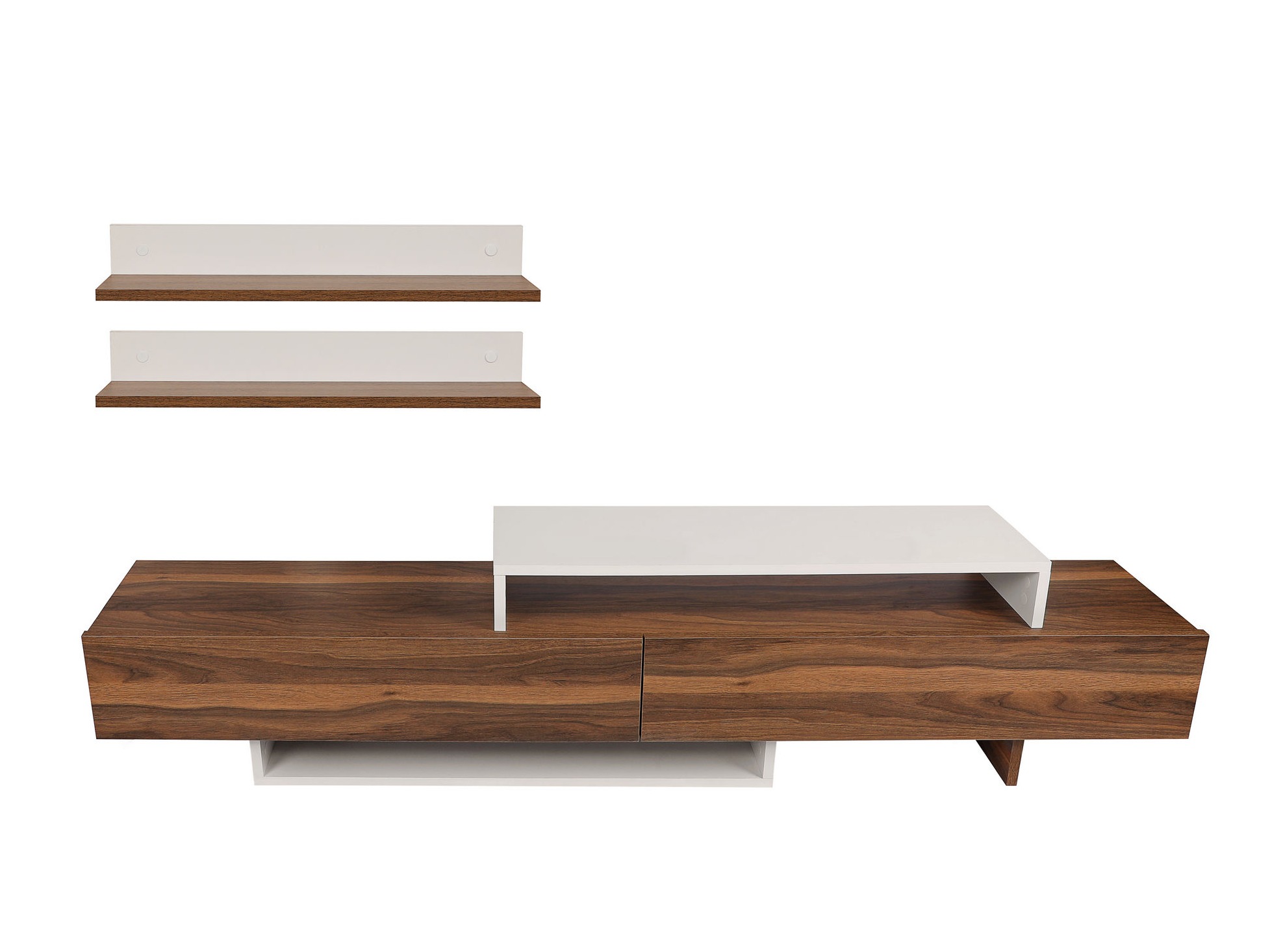 TV-állvány Kailua 998 (Tikfa + Fehér)