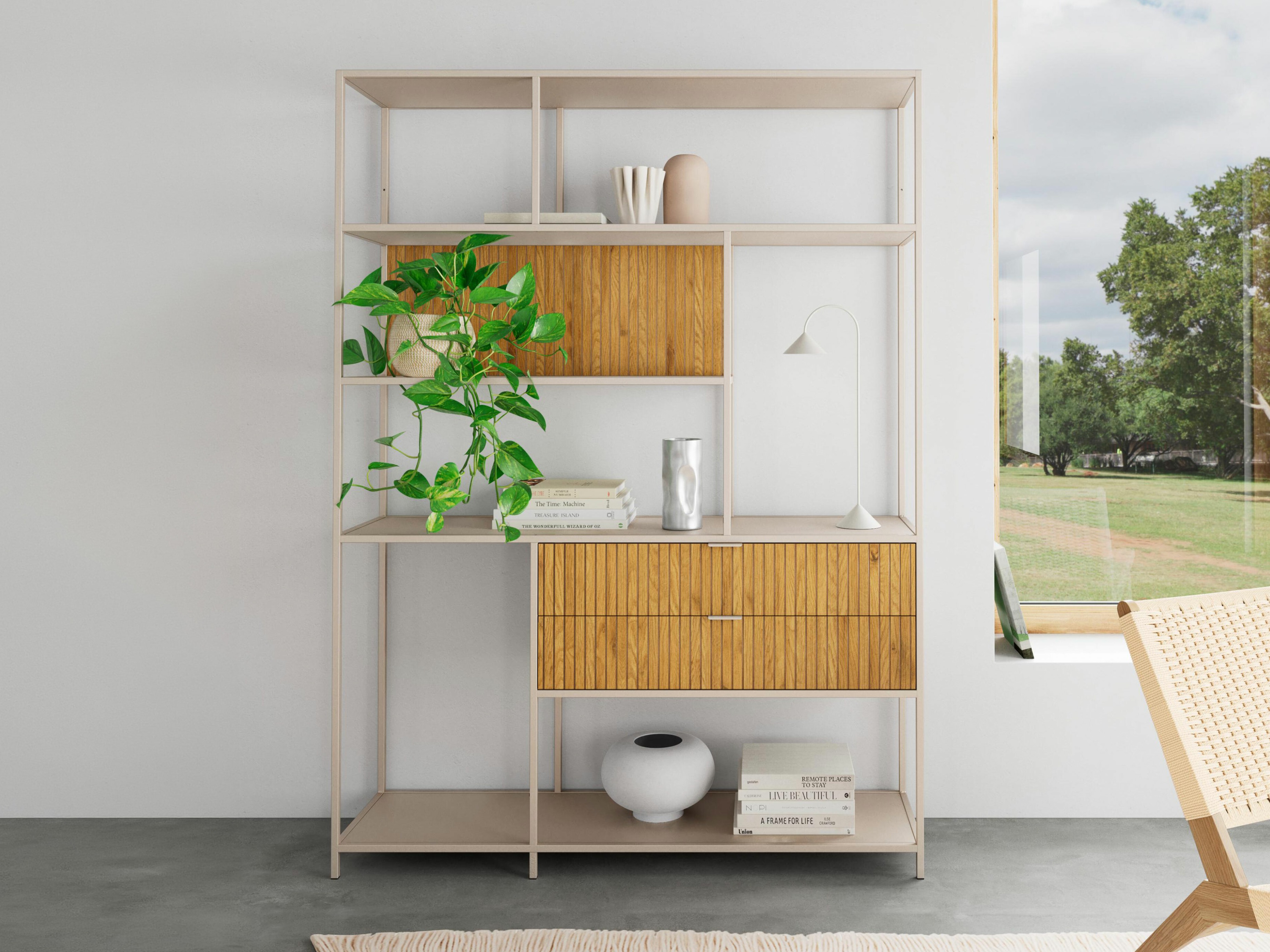 Könyvespolc Oakland 100