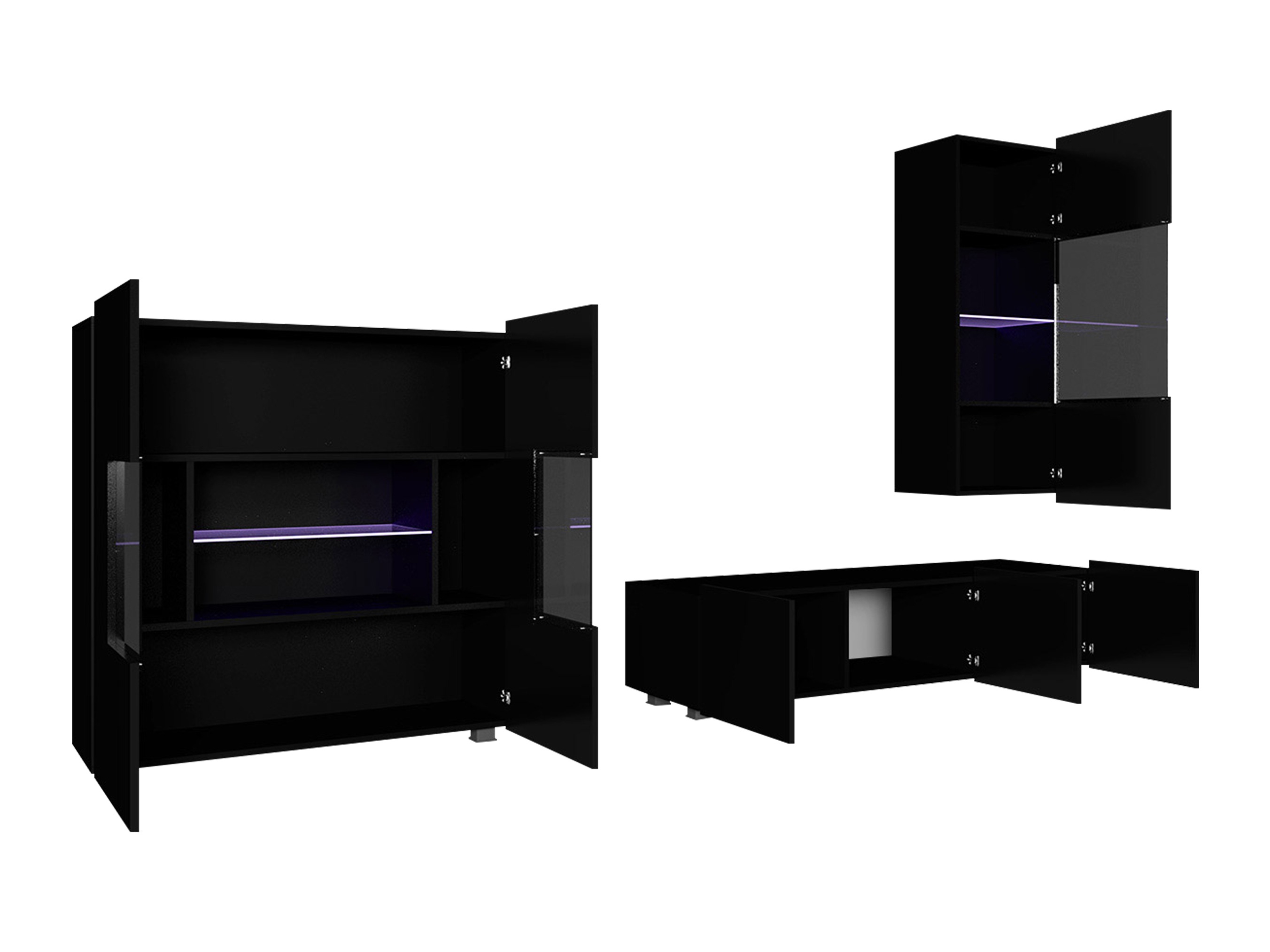 Nappali szett Remus VII (Fehér + Fényes fehér)