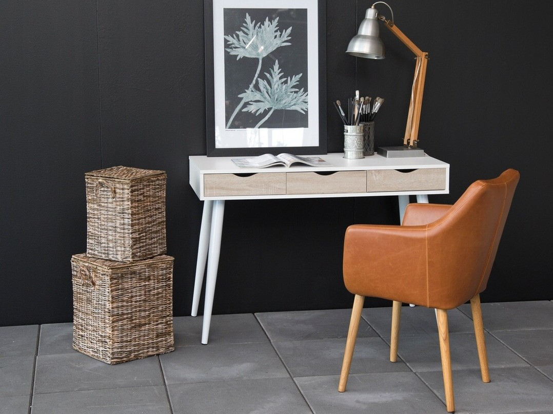 Íróasztal Norsica 113 (Fehér + Tölgy)