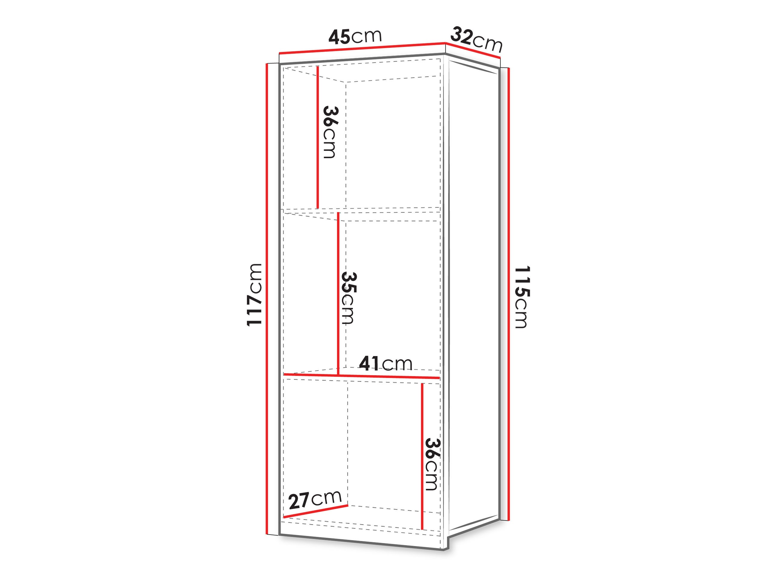 Fali szekrény Tivdalu 126 (Fekete + Fényes fekete)