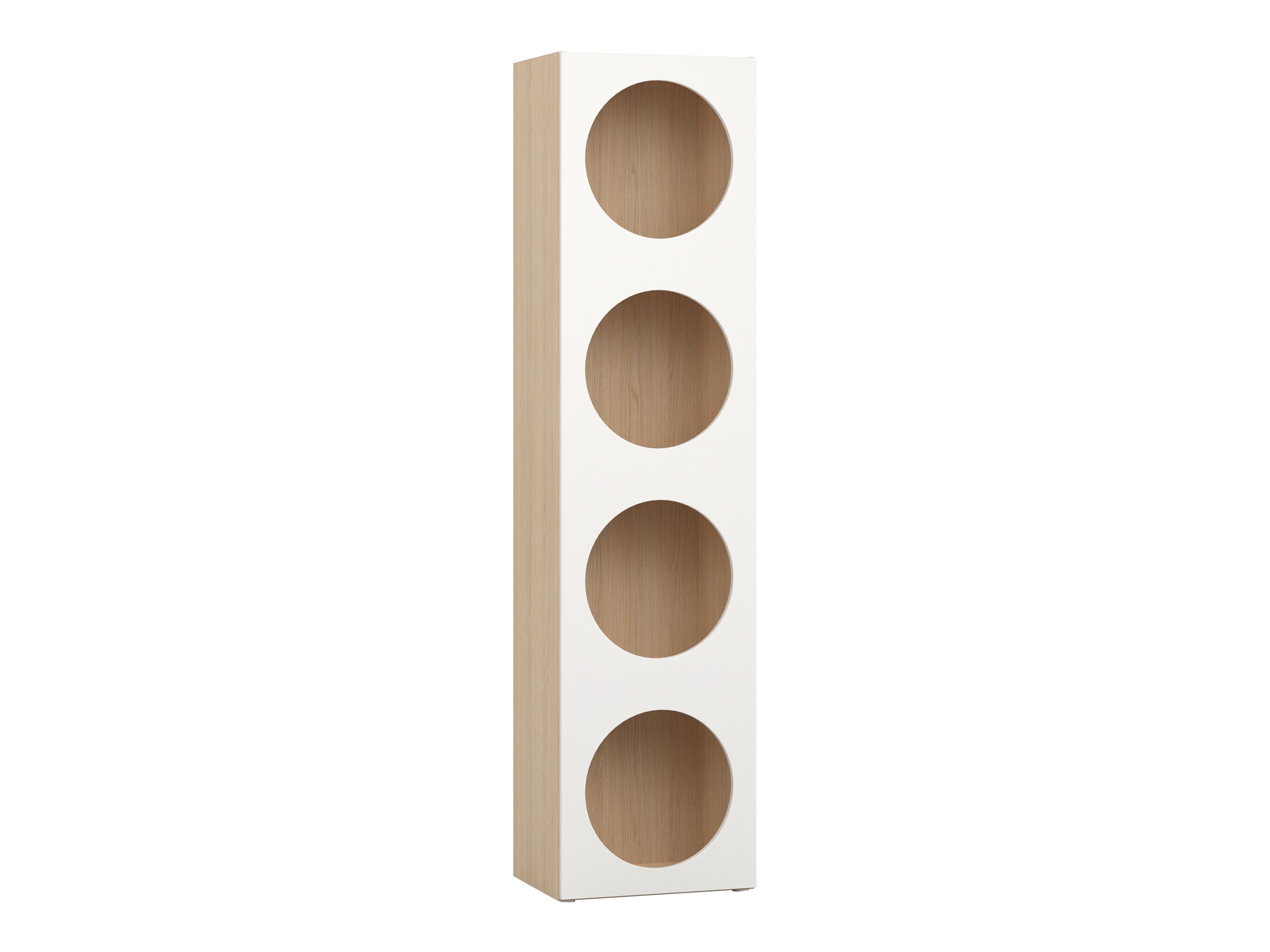 Könyvespolc Tornolo 116 (Világos tölgy + Fehér)