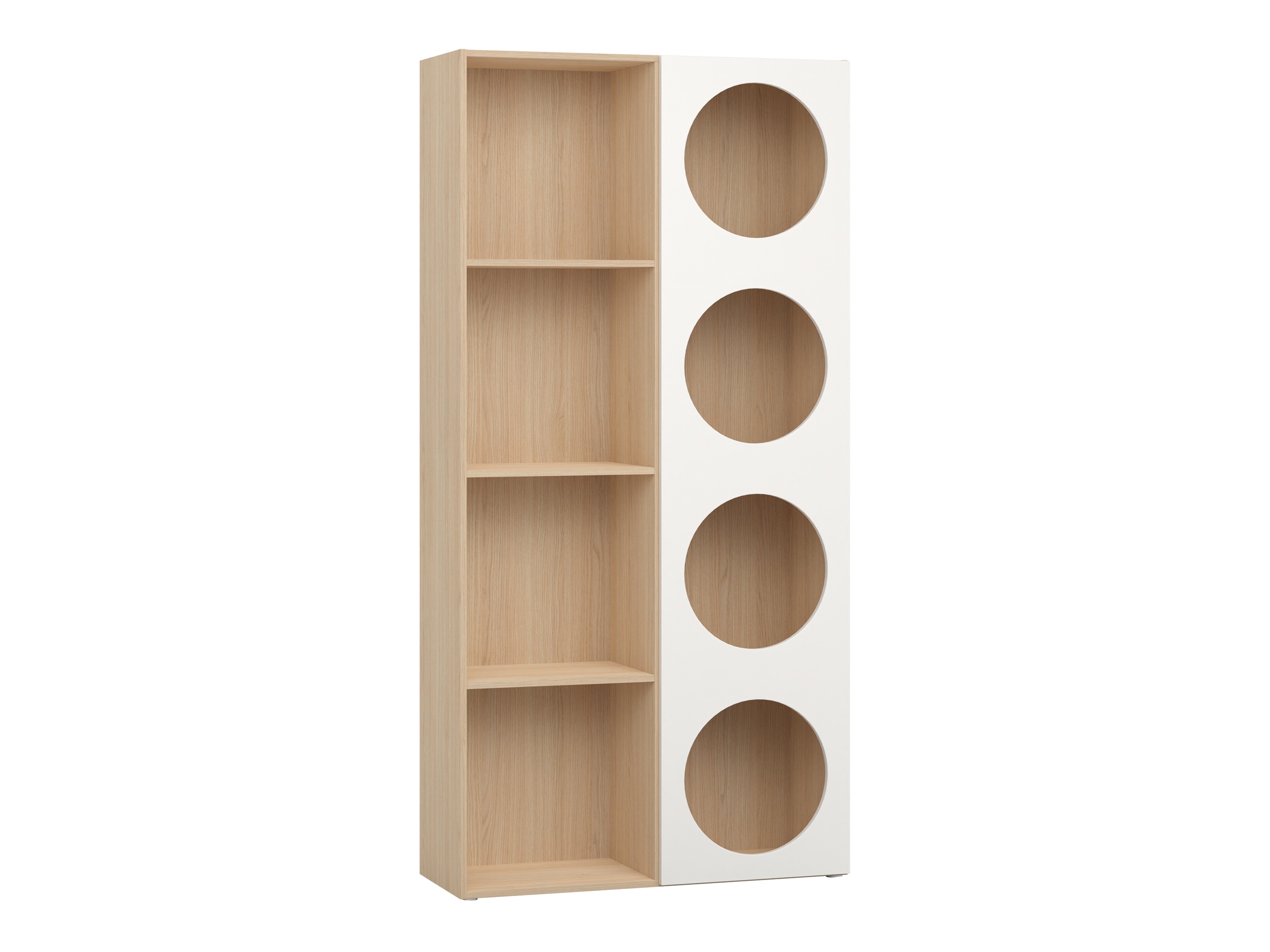 Könyvespolc Tornolo 117 (Világos tölgy + Fehér)
