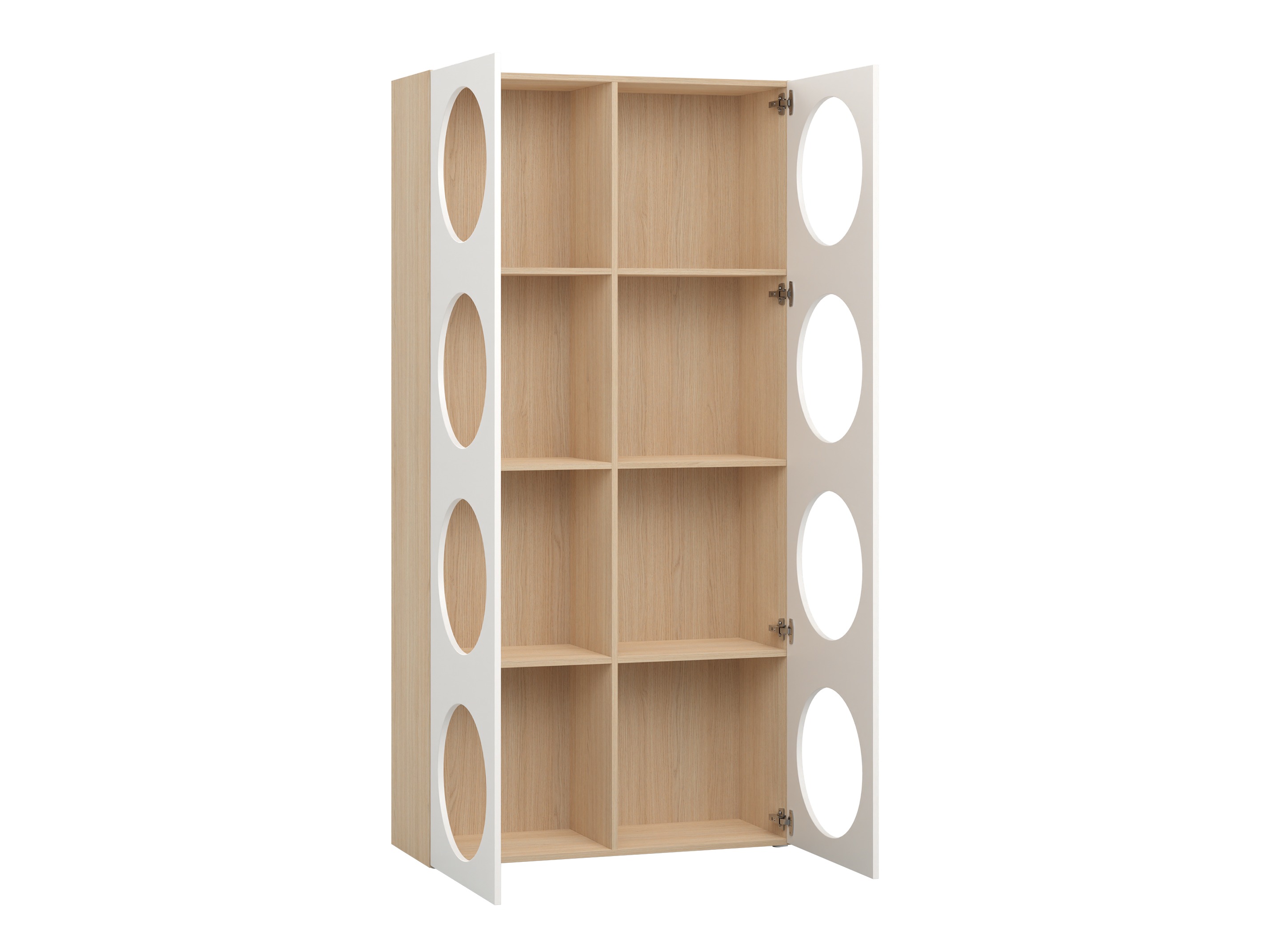 Könyvespolc Tornolo 118 (Világos tölgy + Fehér)