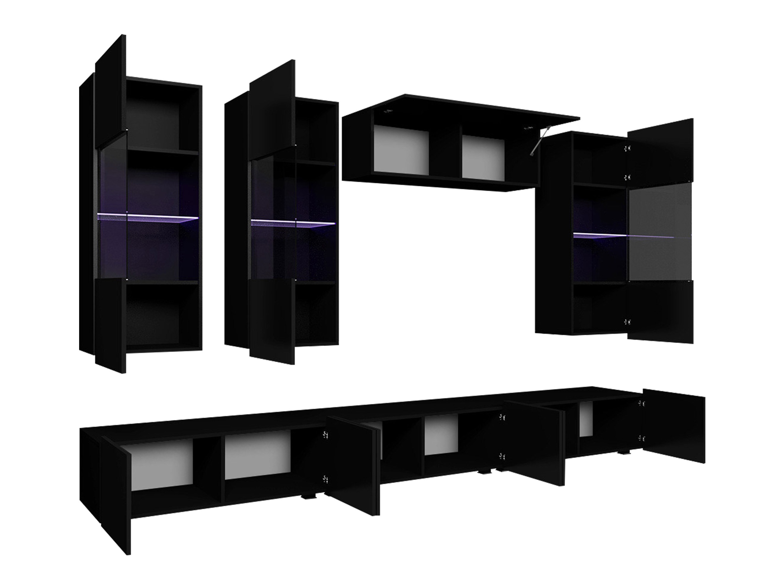 Nappali szett Remus XI (Fehér + Fényes fehér)