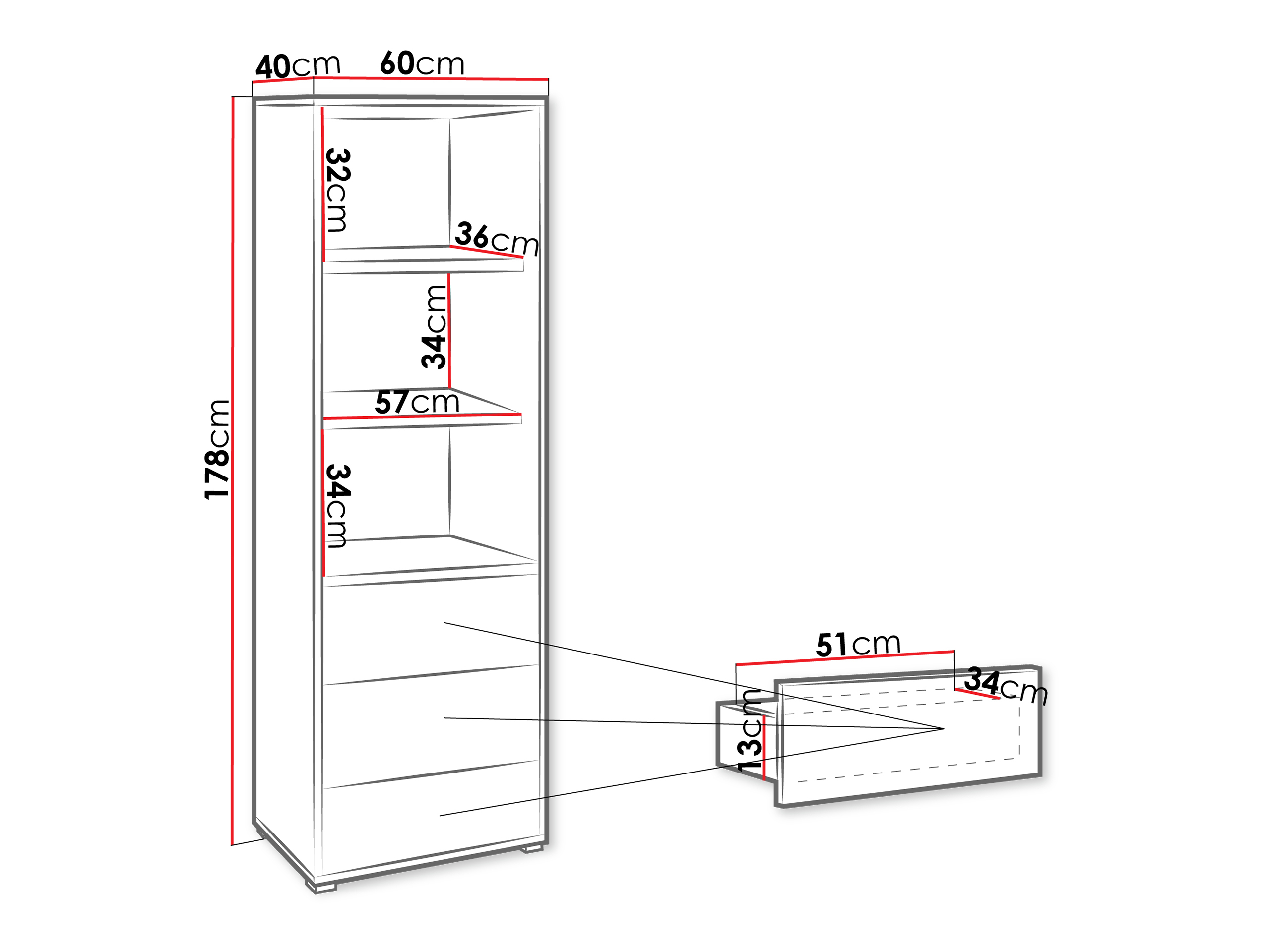 Könyvespolc SH11326