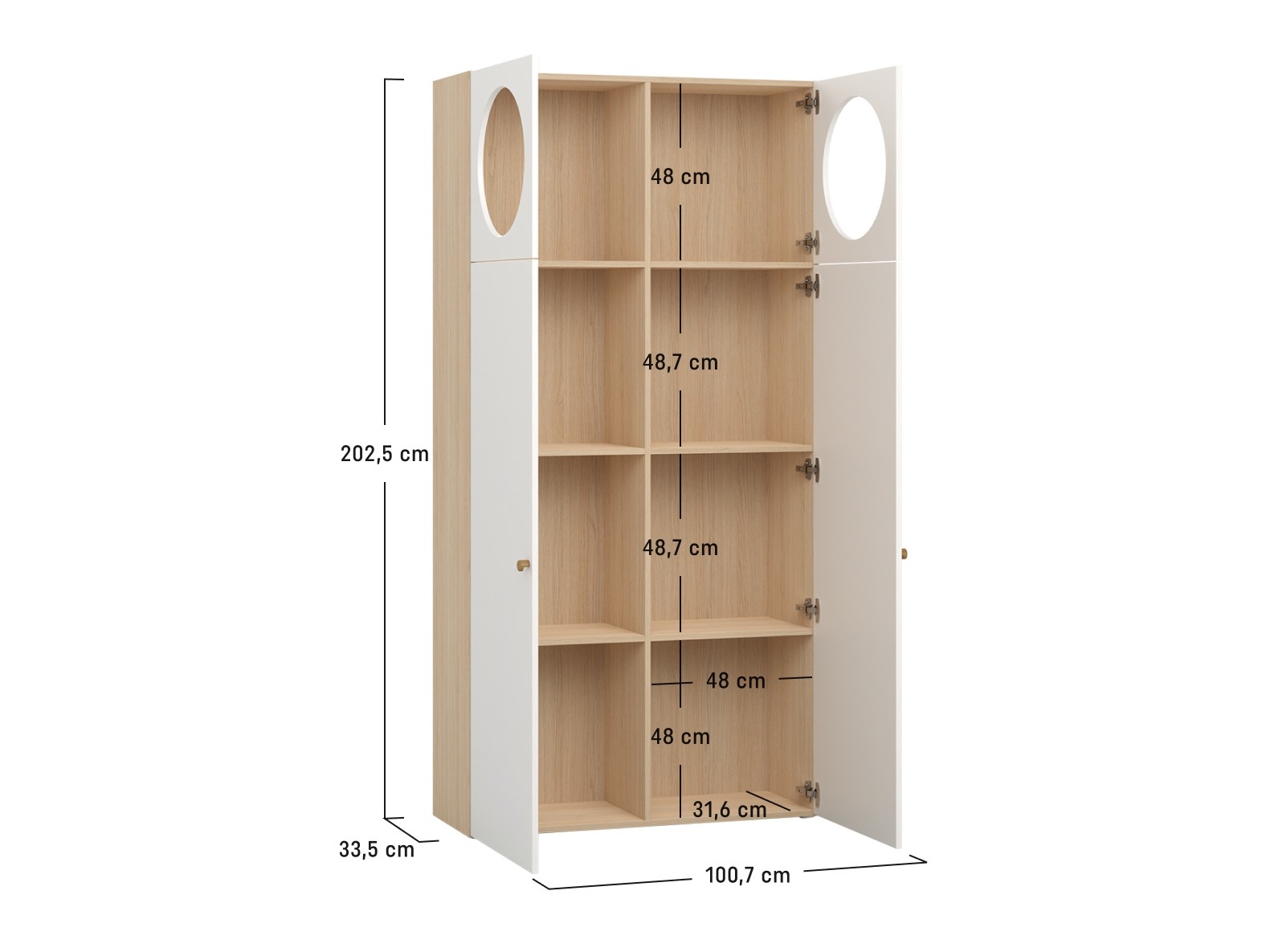 Könyvespolc Tornolo 119 (Szürke + Fehér)
