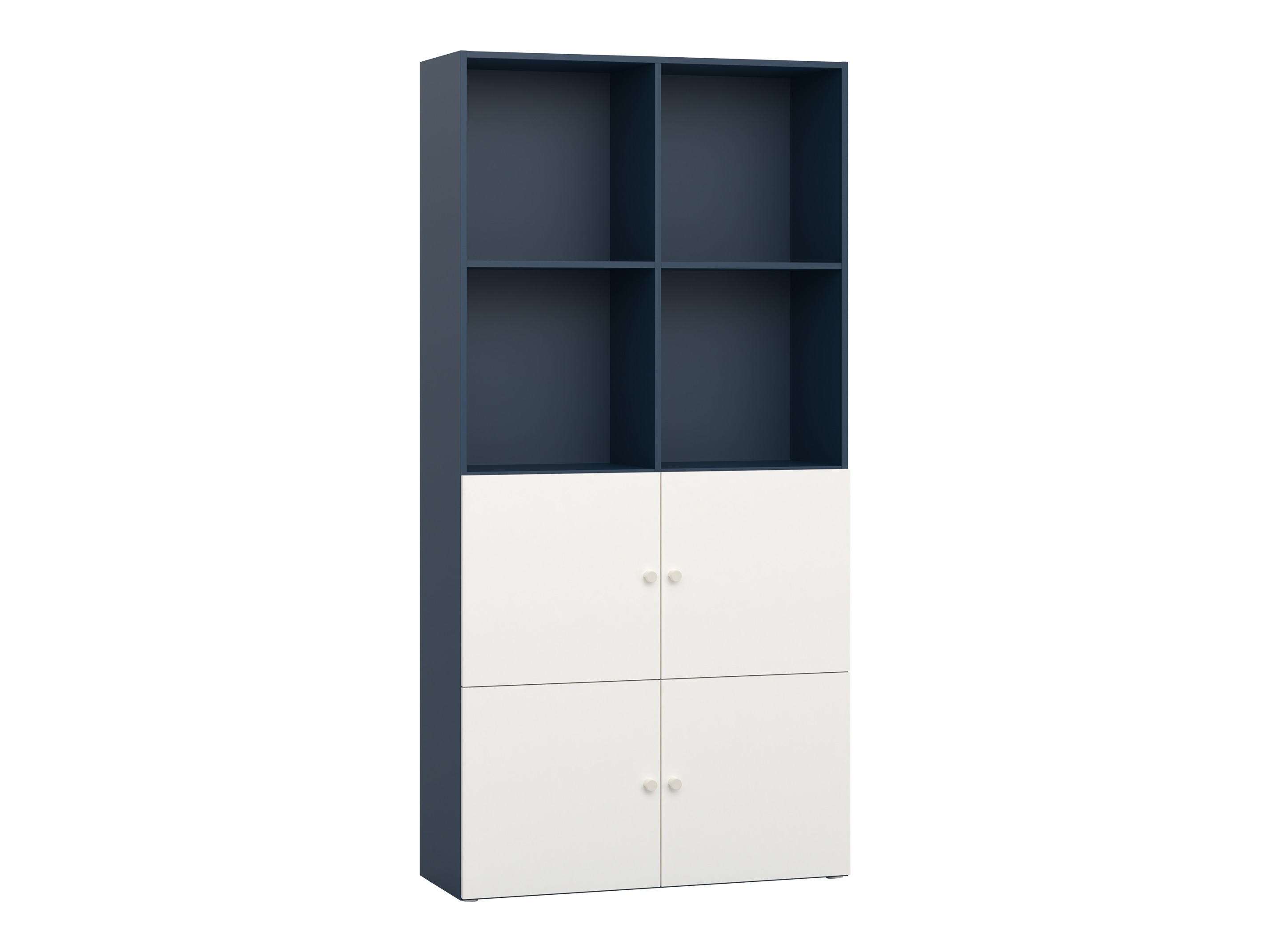 Könyvespolc Tornolo 120 (Indigó + Fehér)