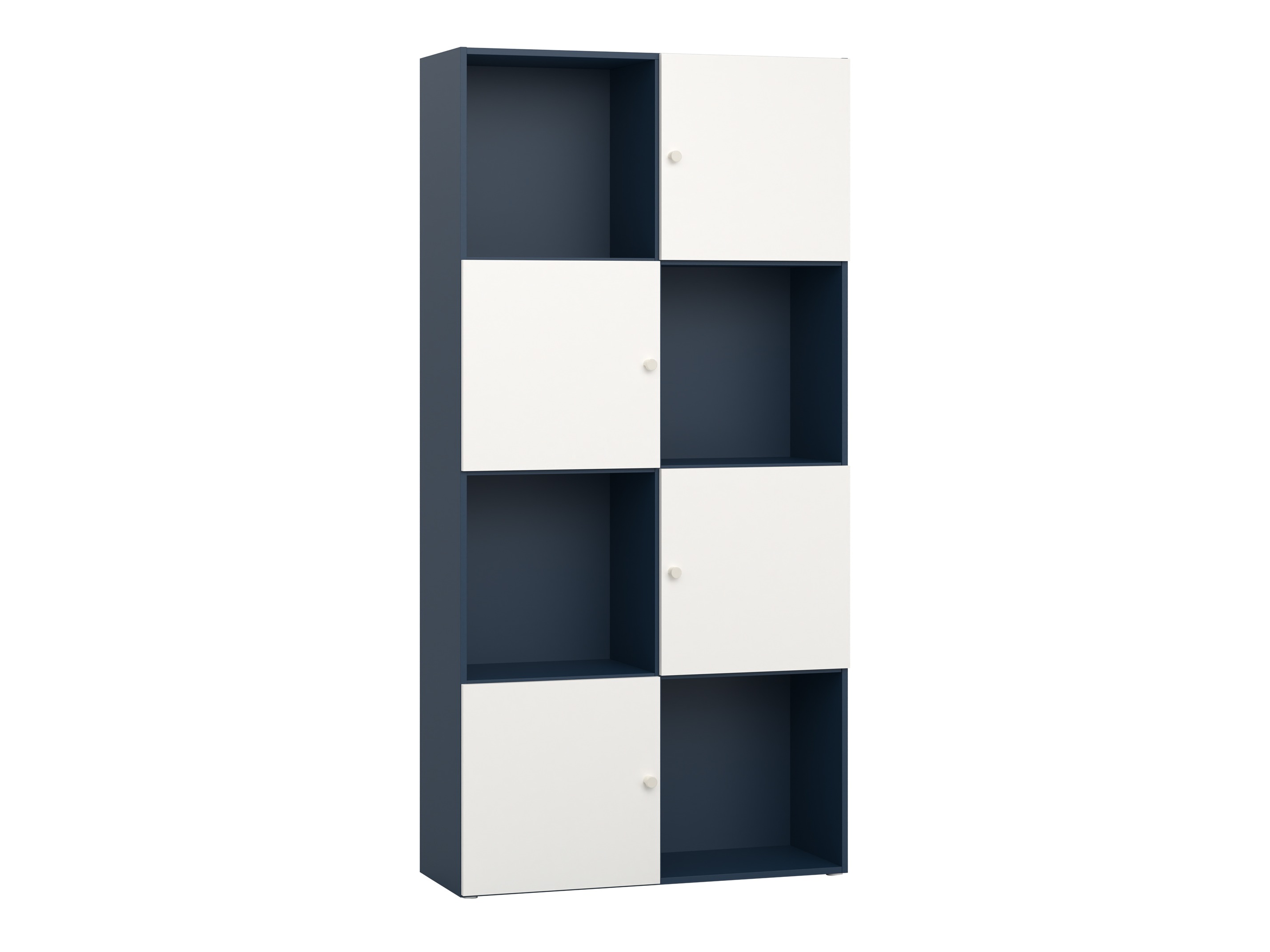 Könyvespolc Tornolo 121 (Indigó + Fehér)