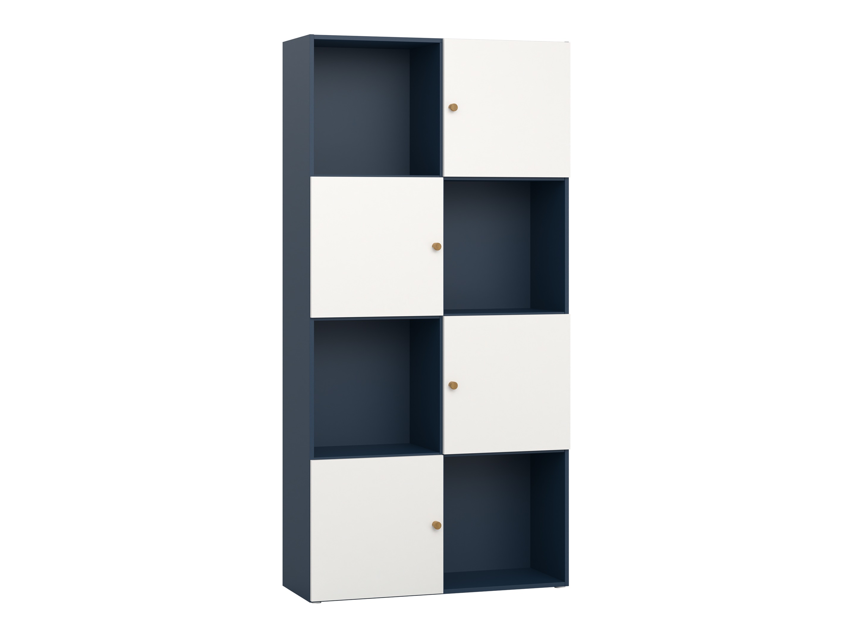 Könyvespolc Tornolo 121 (Indigó + Fehér)