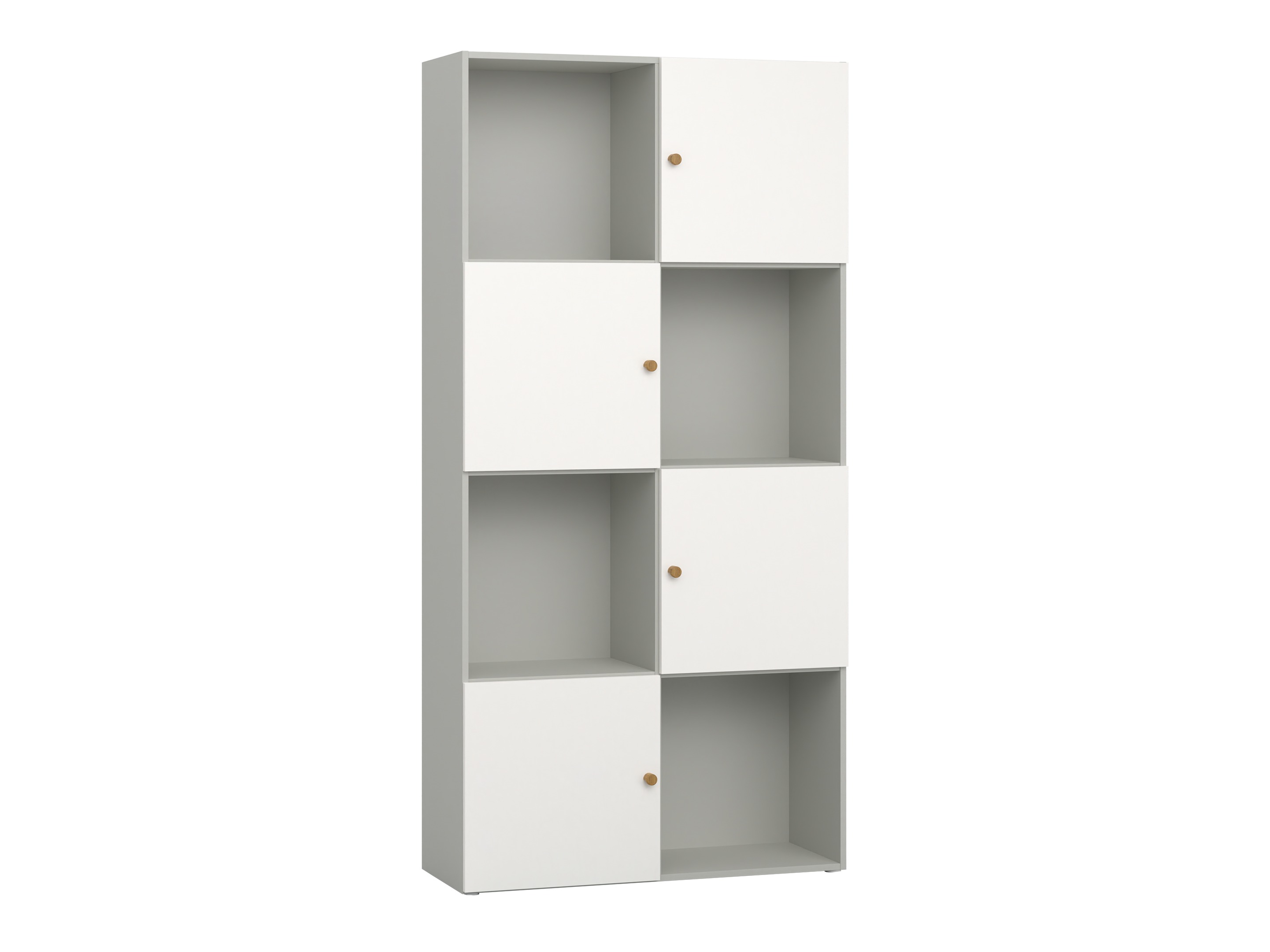 Könyvespolc Tornolo 121 (Szürke + Fehér)