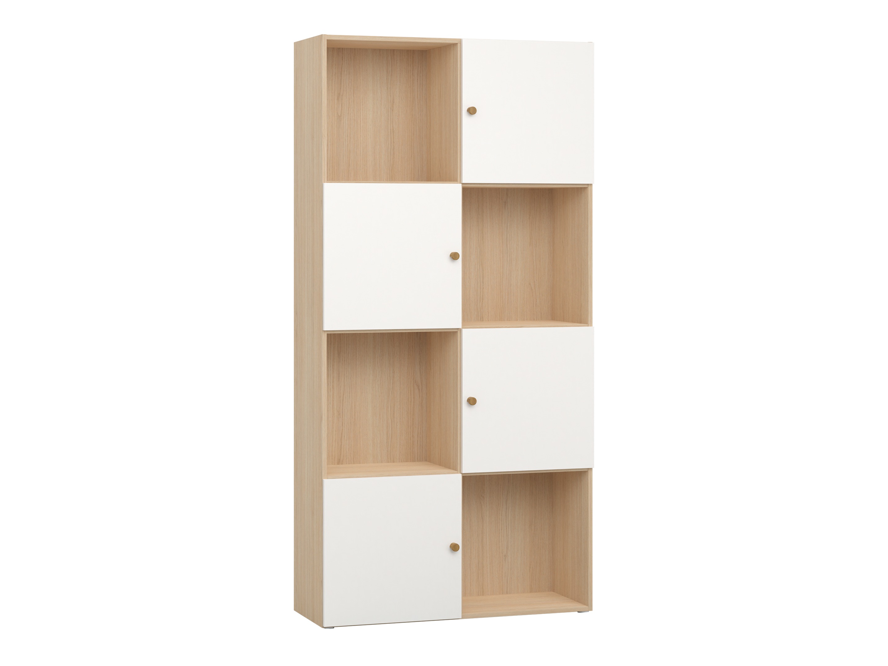 Könyvespolc Tornolo 121 (Világos tölgy + Fehér)