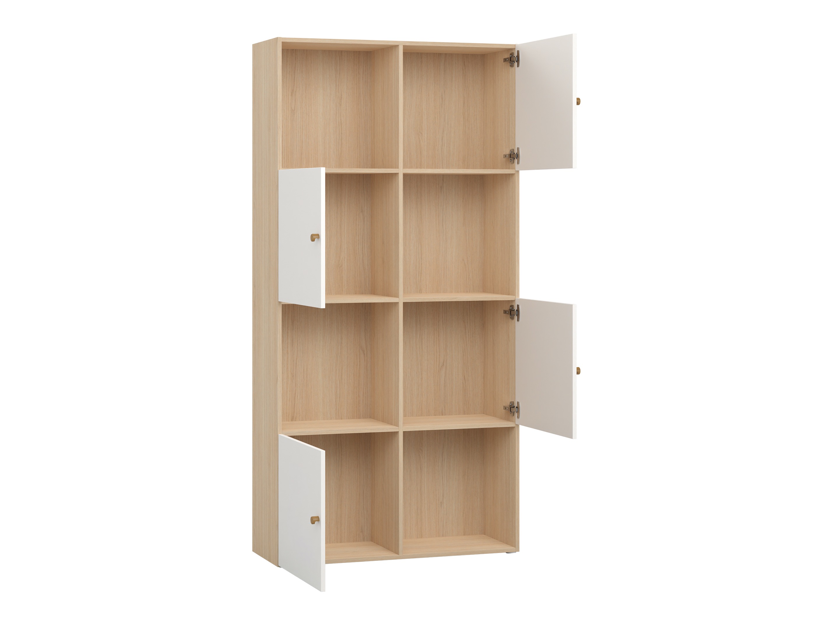 Könyvespolc Tornolo 121 (Világos tölgy + Fehér)