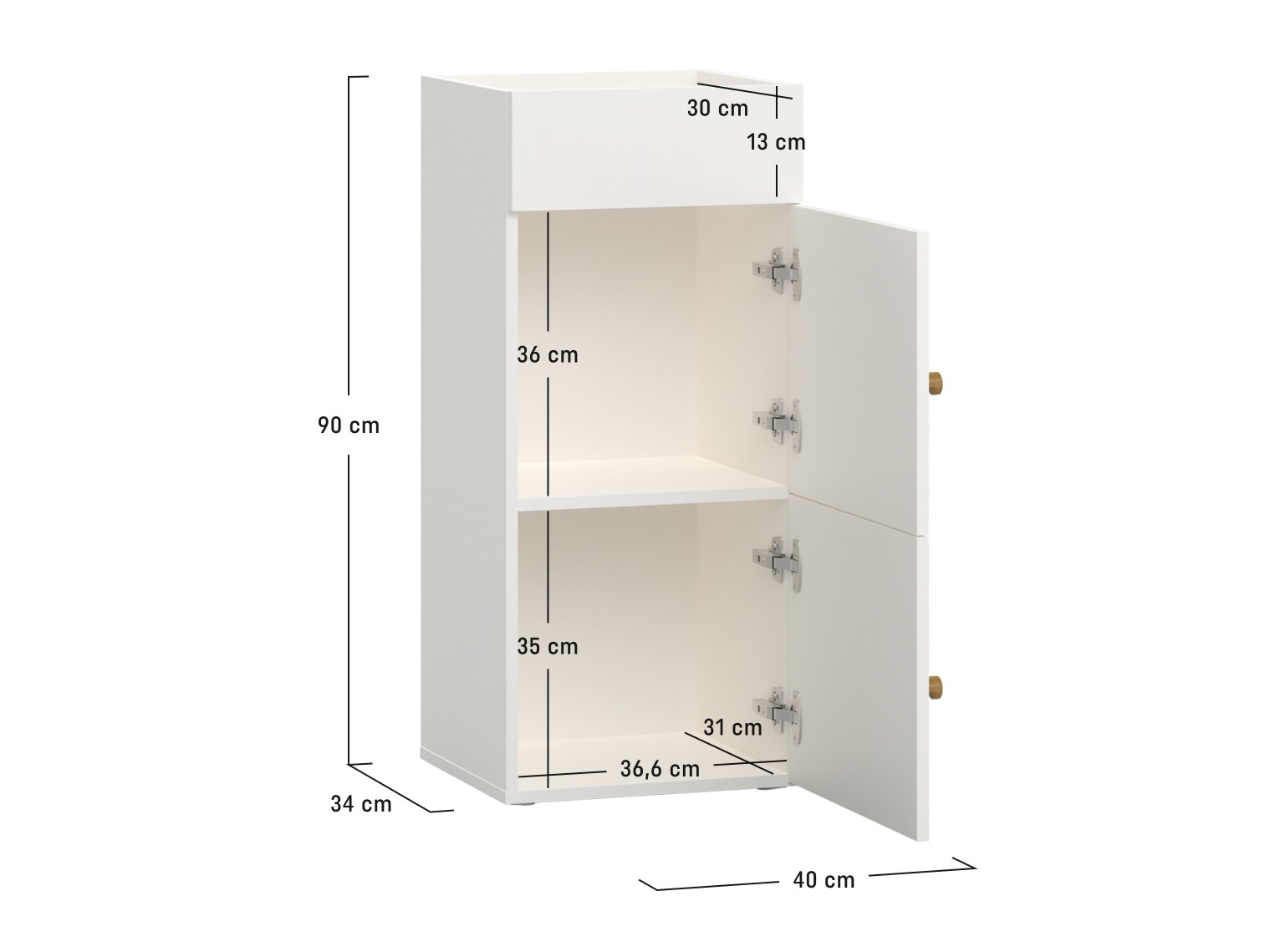 Szekrény Tornolo 123 (Fehér)