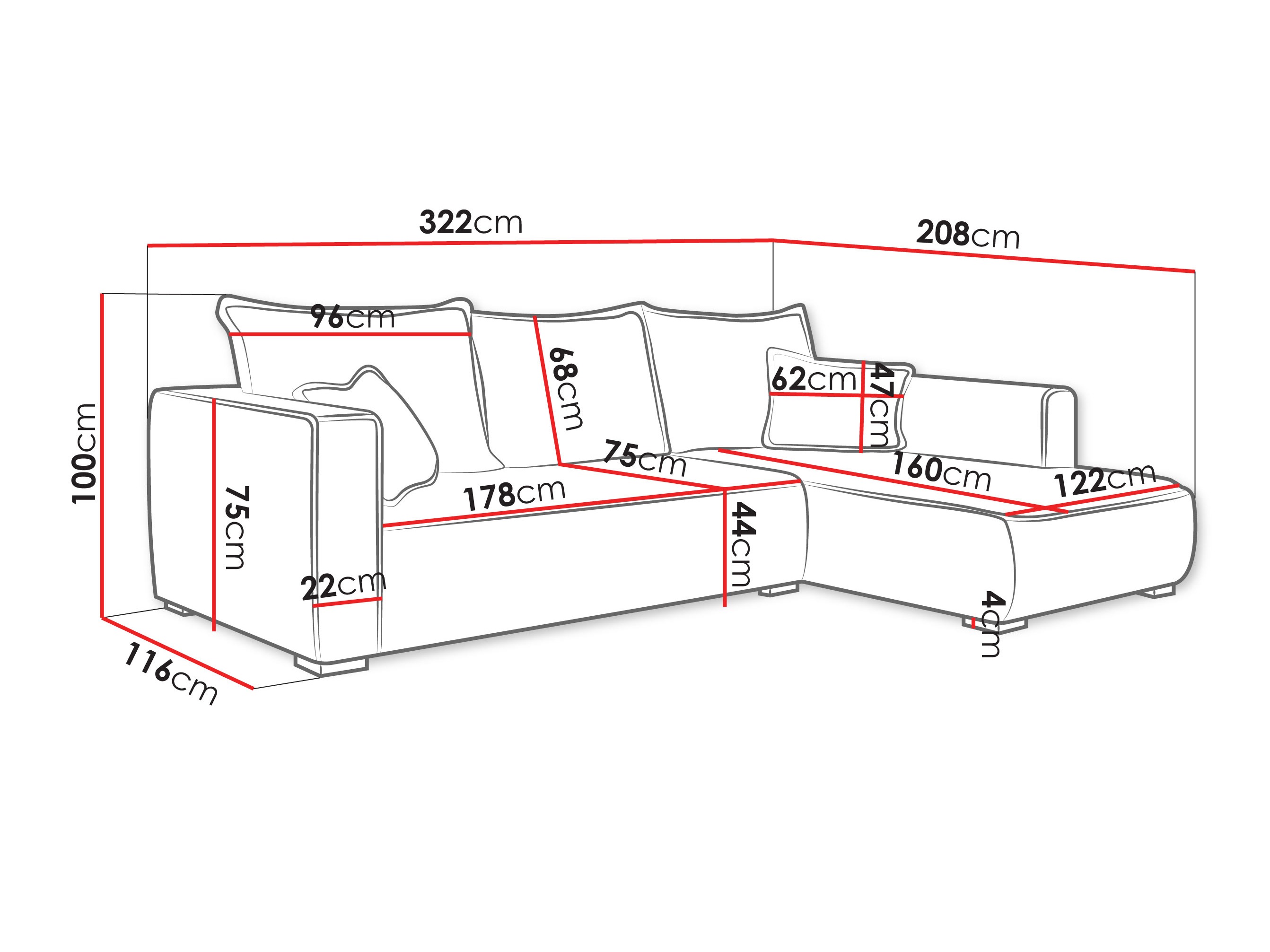 Sarokkanapé TrendyNest Circas (Tilia 85)