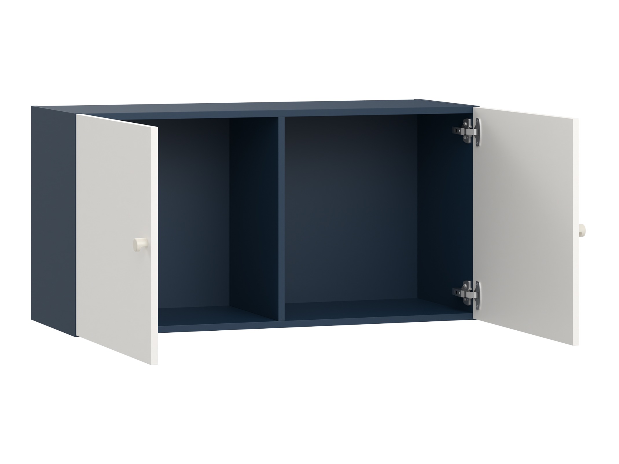 Fali szekrény Tornolo 128 (Fehér + Indigó)