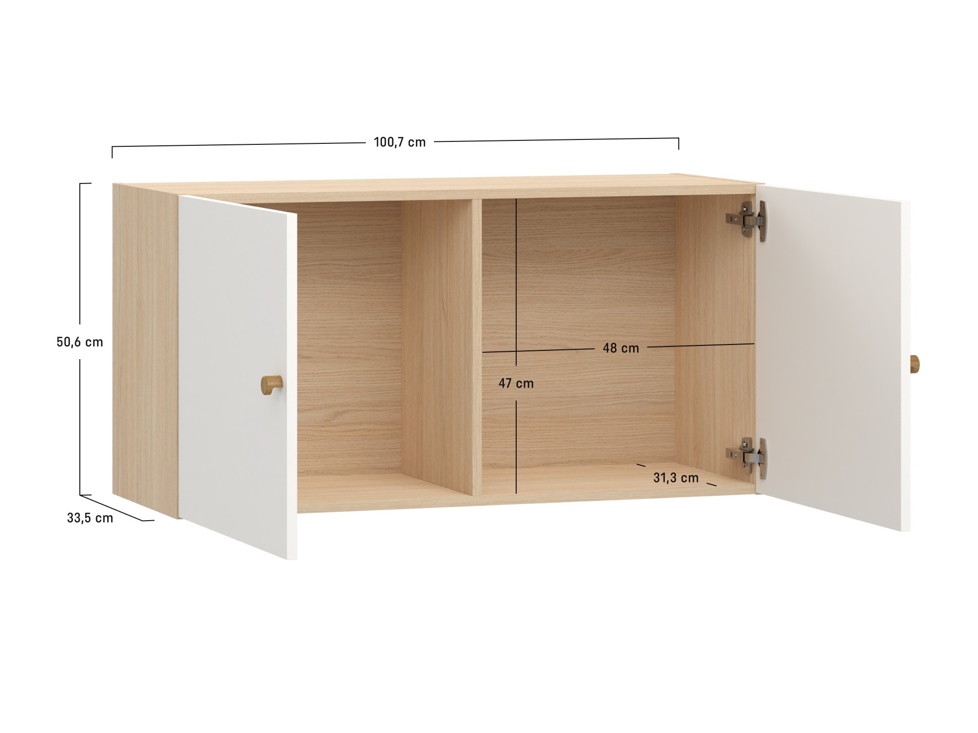 Fali szekrény Tornolo 128 (Fehér + Indigó)