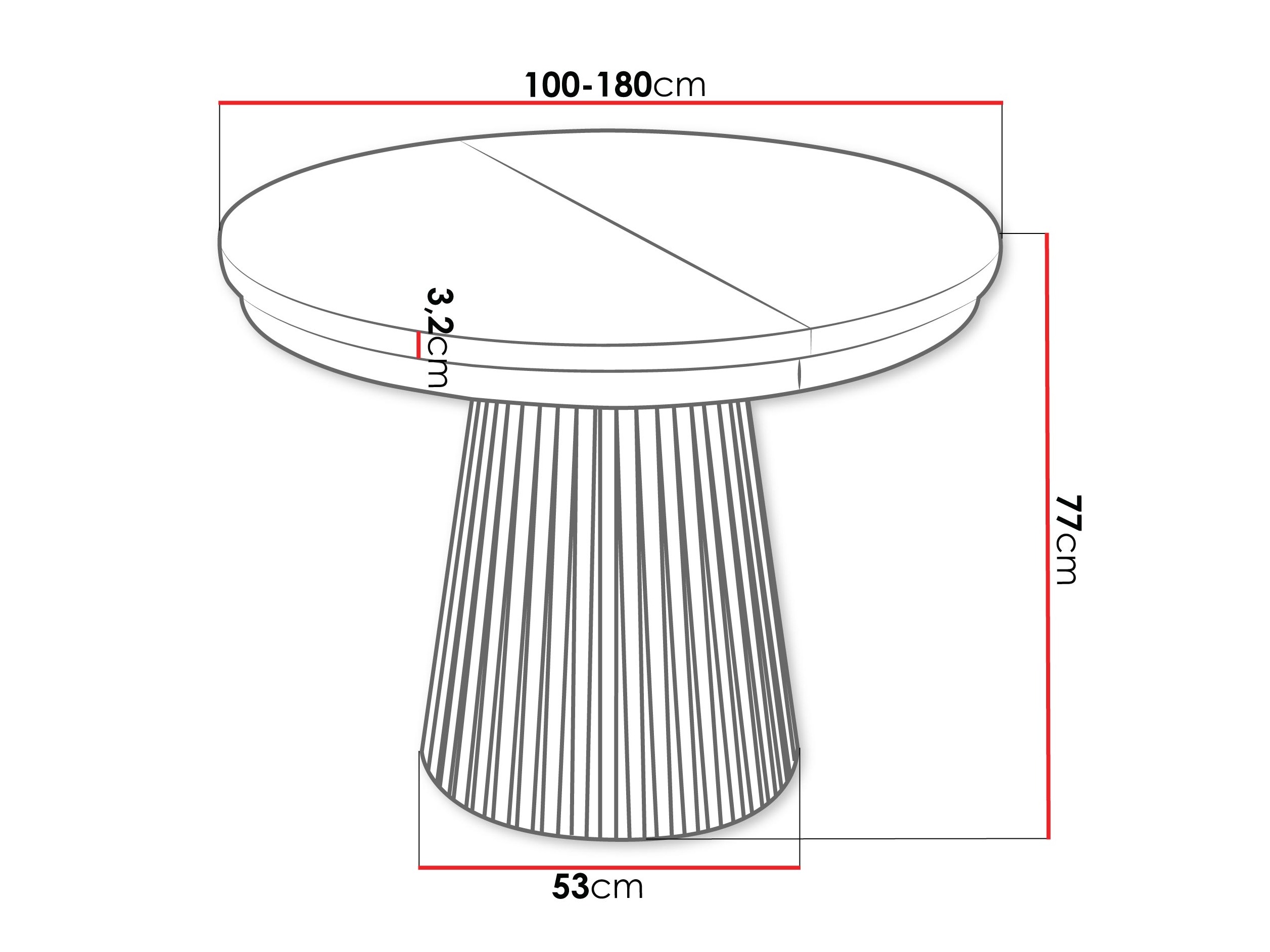 Asztal Stanton 151 (Fehér)